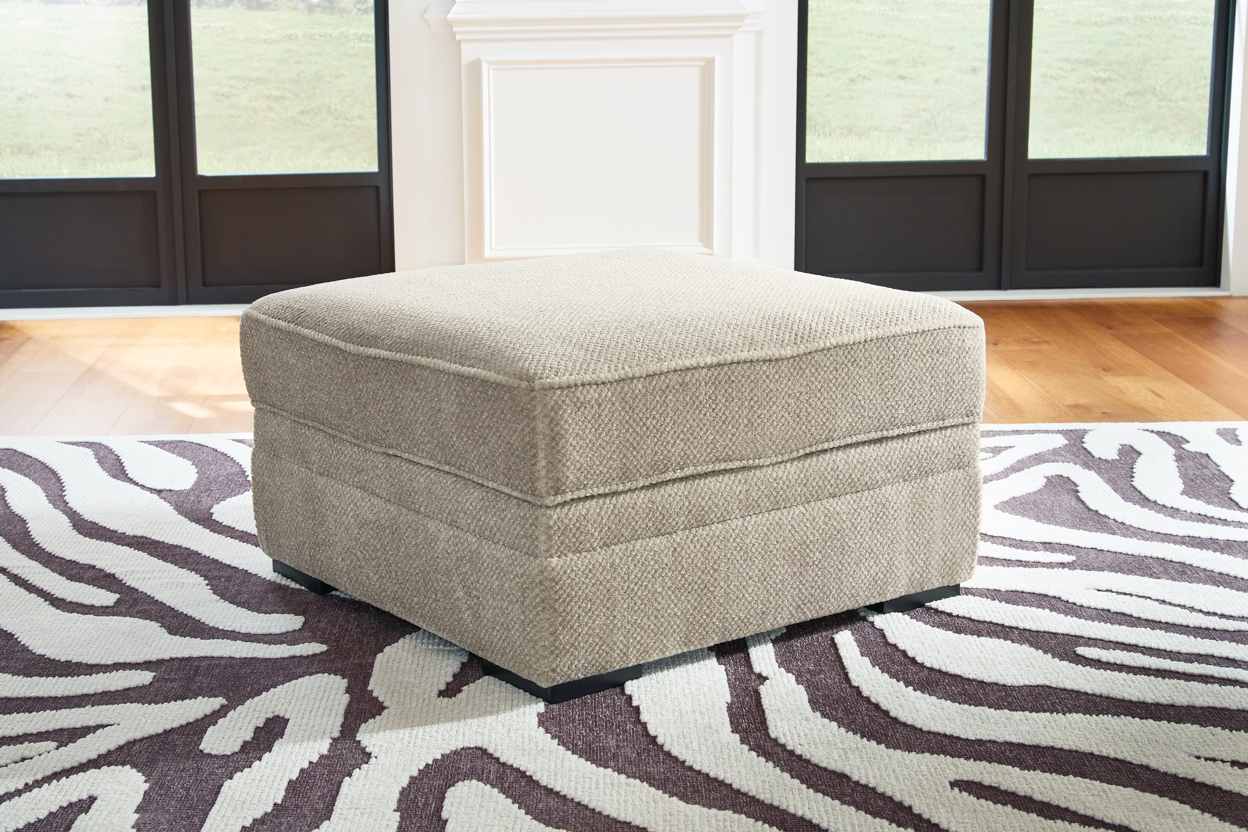 Leasing Furniture - Ashley Furniture - Calnita Living Room - Ottoman With Storage / Sisal - 2050211