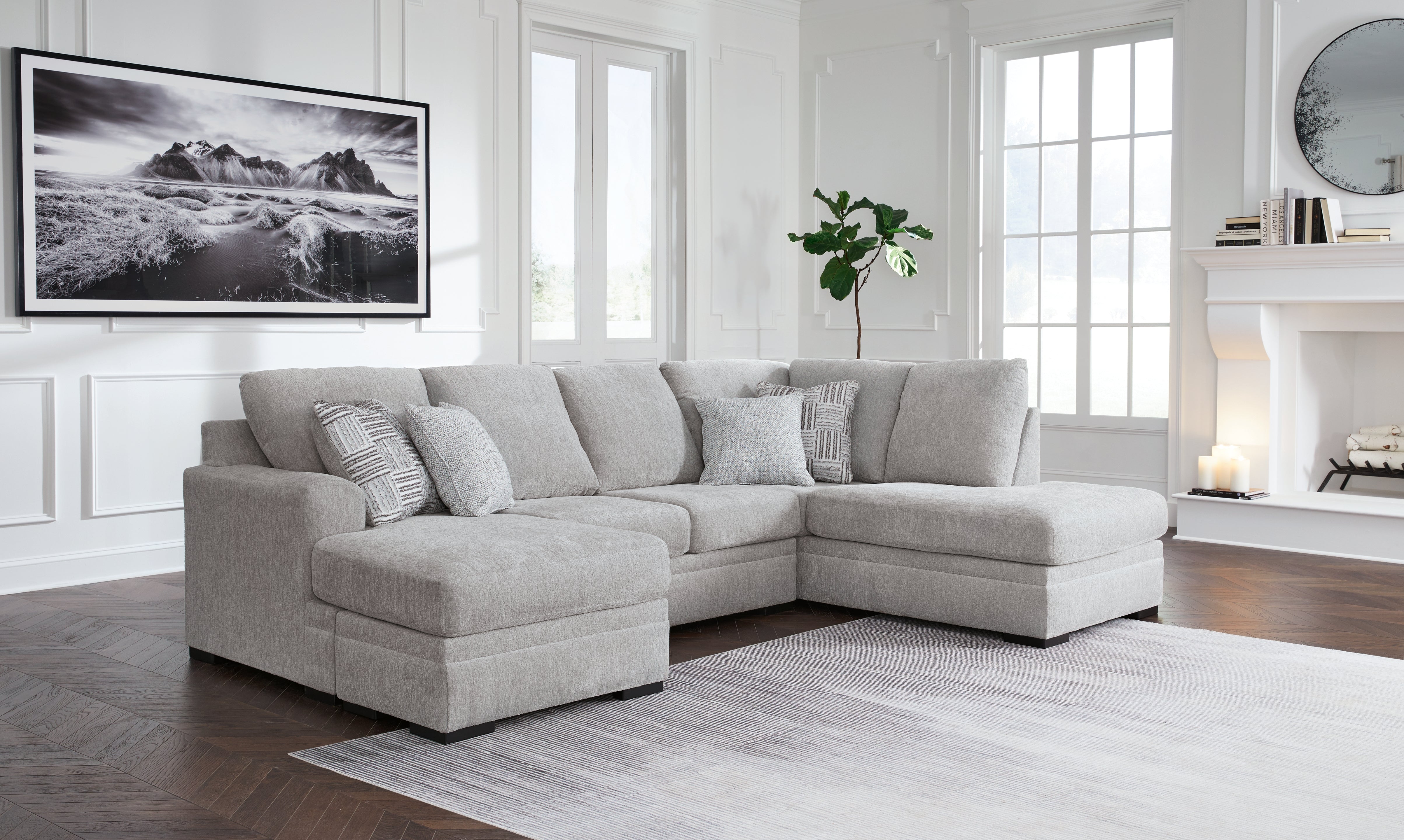 Leasing Furniture - Ashley Furniture - Gabyleigh Sectional - LAF 2-Piece Sectional with Chaise / Nickel - 20904S1