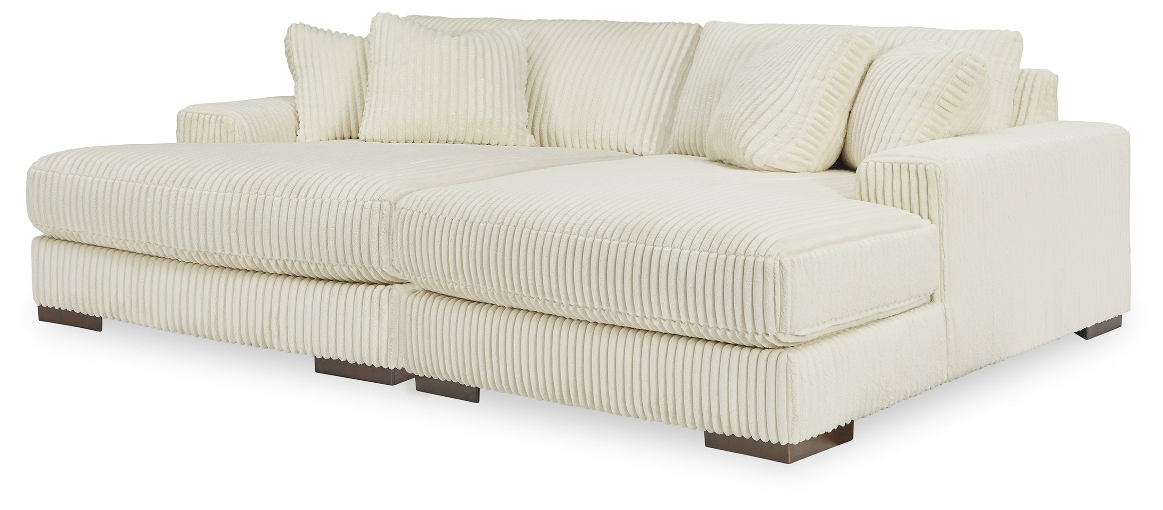 Leasing Furniture - Ashley Furniture - Lindyn Sectional - RAF Super Chaise / Ivory - 21104S16