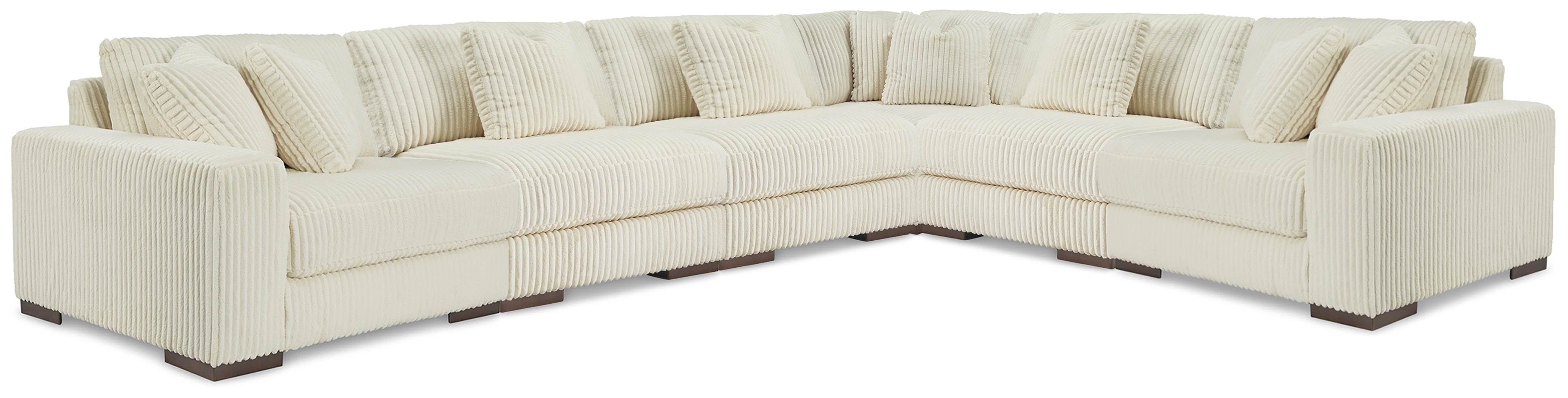 Leasing Furniture - Ashley Furniture - Lindyn Sectional - RAF 6-Piece Sectional / Ivory - 21104S20
