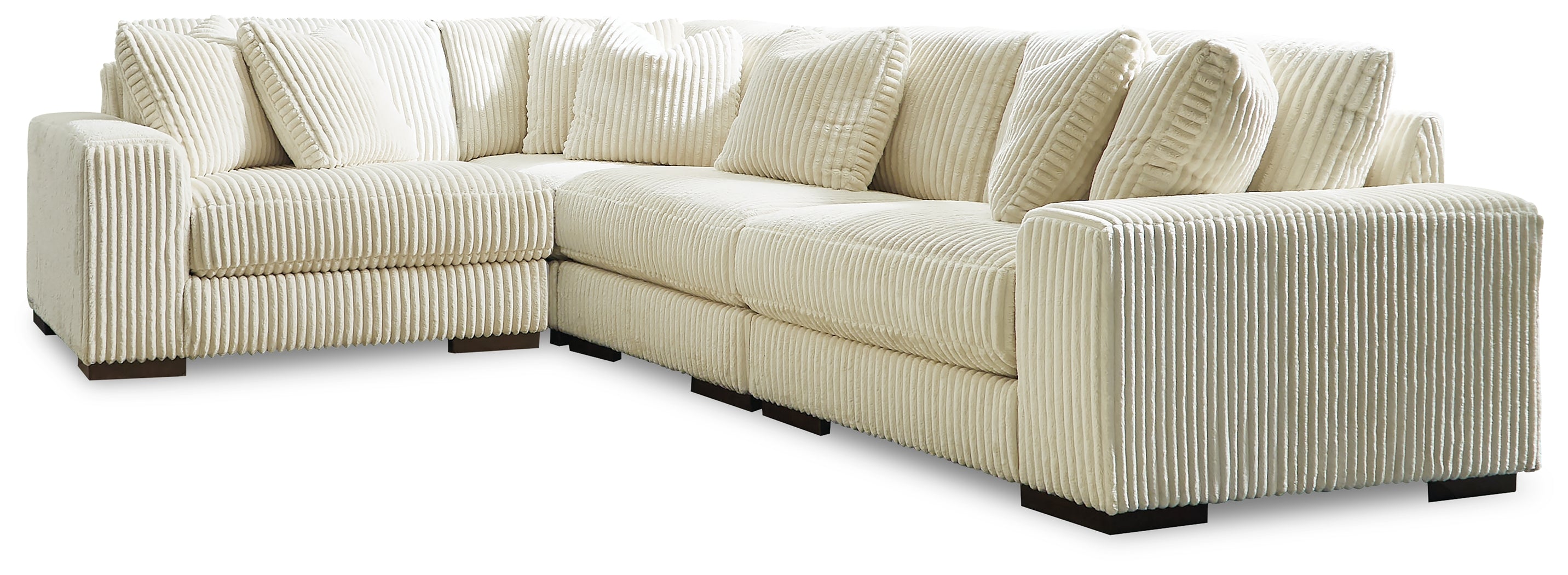 Leasing Furniture - Ashley Furniture - Lindyn Sectional - RAF 4-Piece Sectional / Ivory - 21104S8