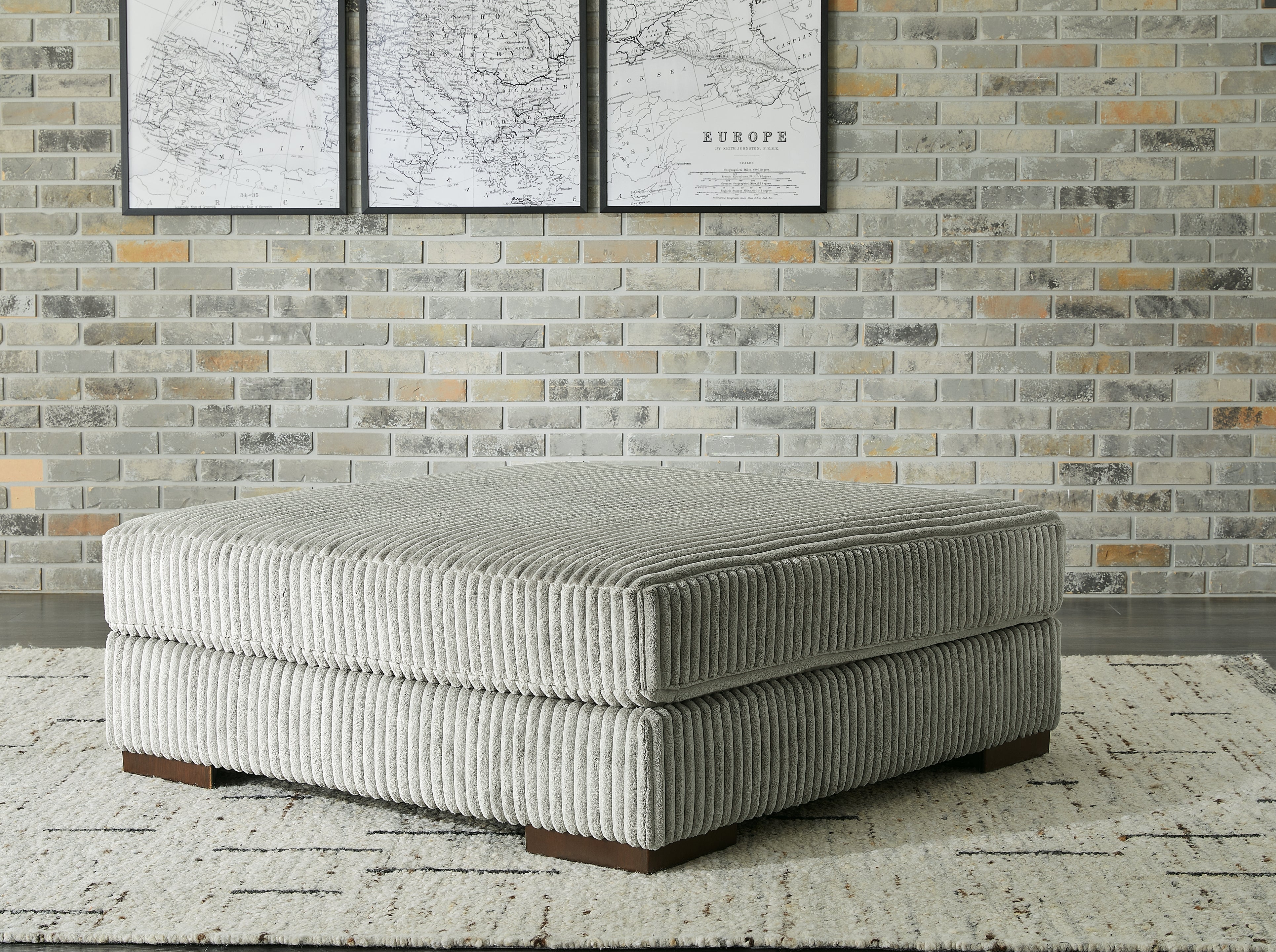 Leasing Furniture - Ashley Furniture - Lindyn Living Room - Oversized Accent Ottoman / Fog - 2110508