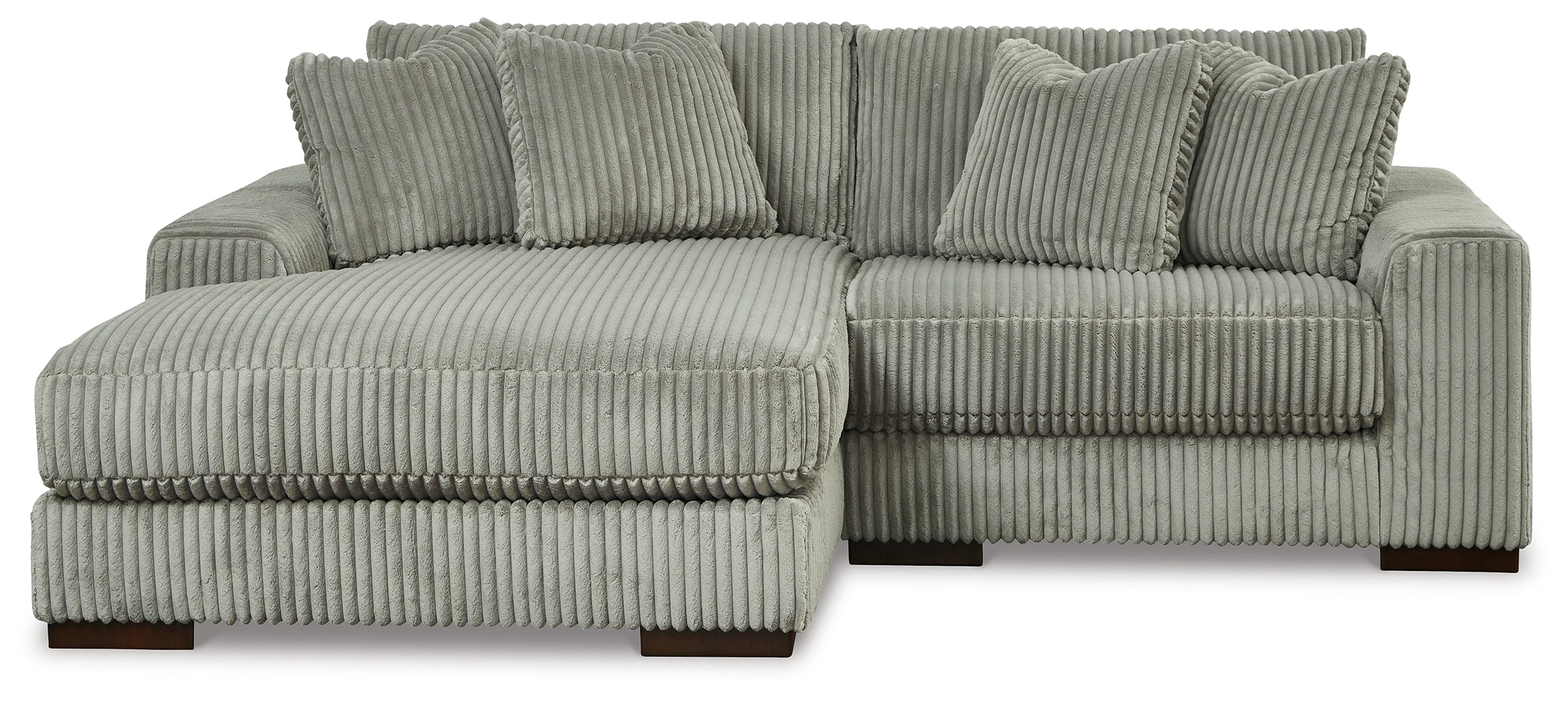Leasing Furniture - Ashley Furniture - Lindyn Sectional - RAF 2-Piece Sectional with Chaise / Fog - 21105S3