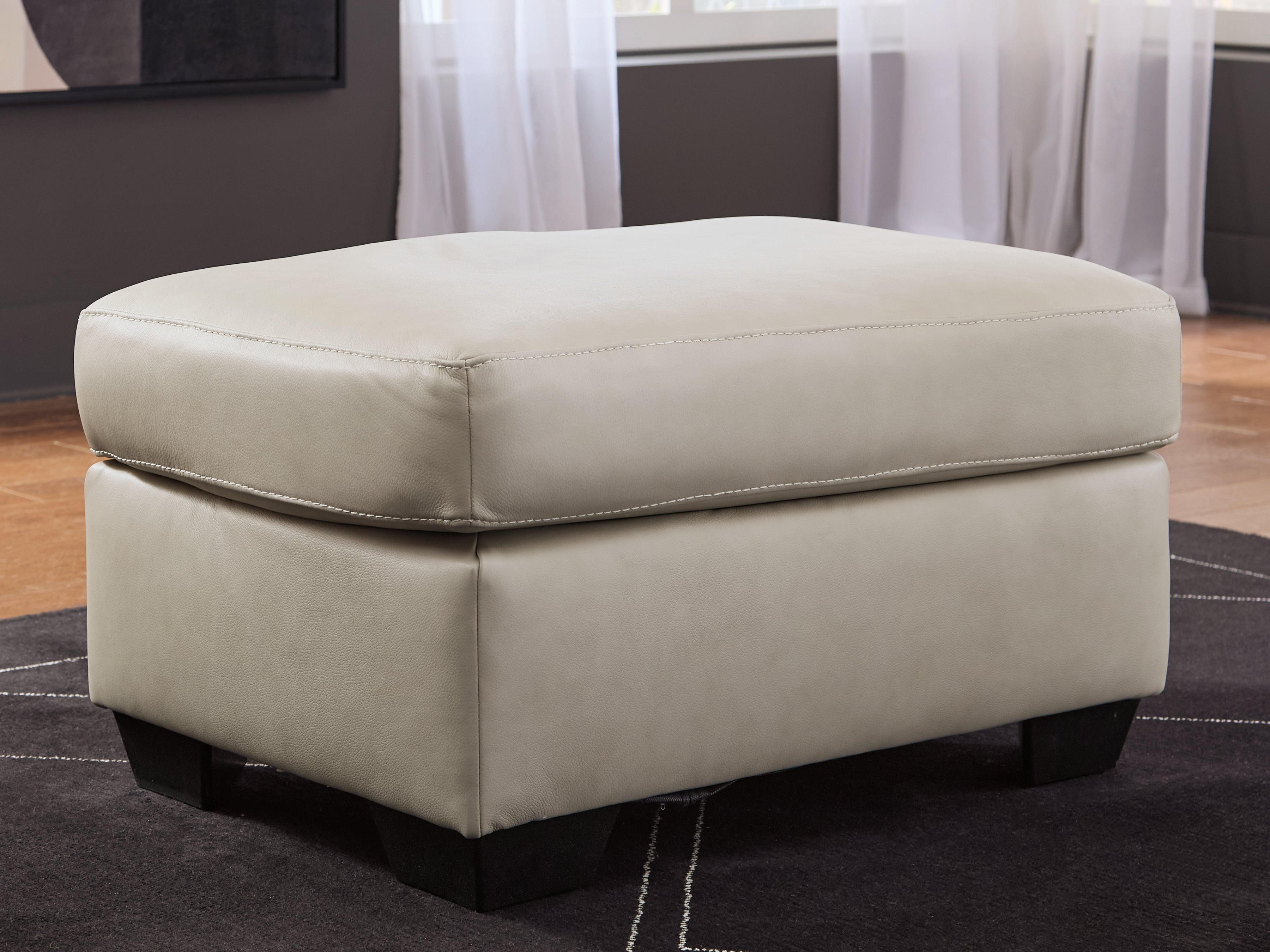 Leasing Furniture - Ashley Furniture - Santorine Living Room - Ottoman / Bone - 2170814