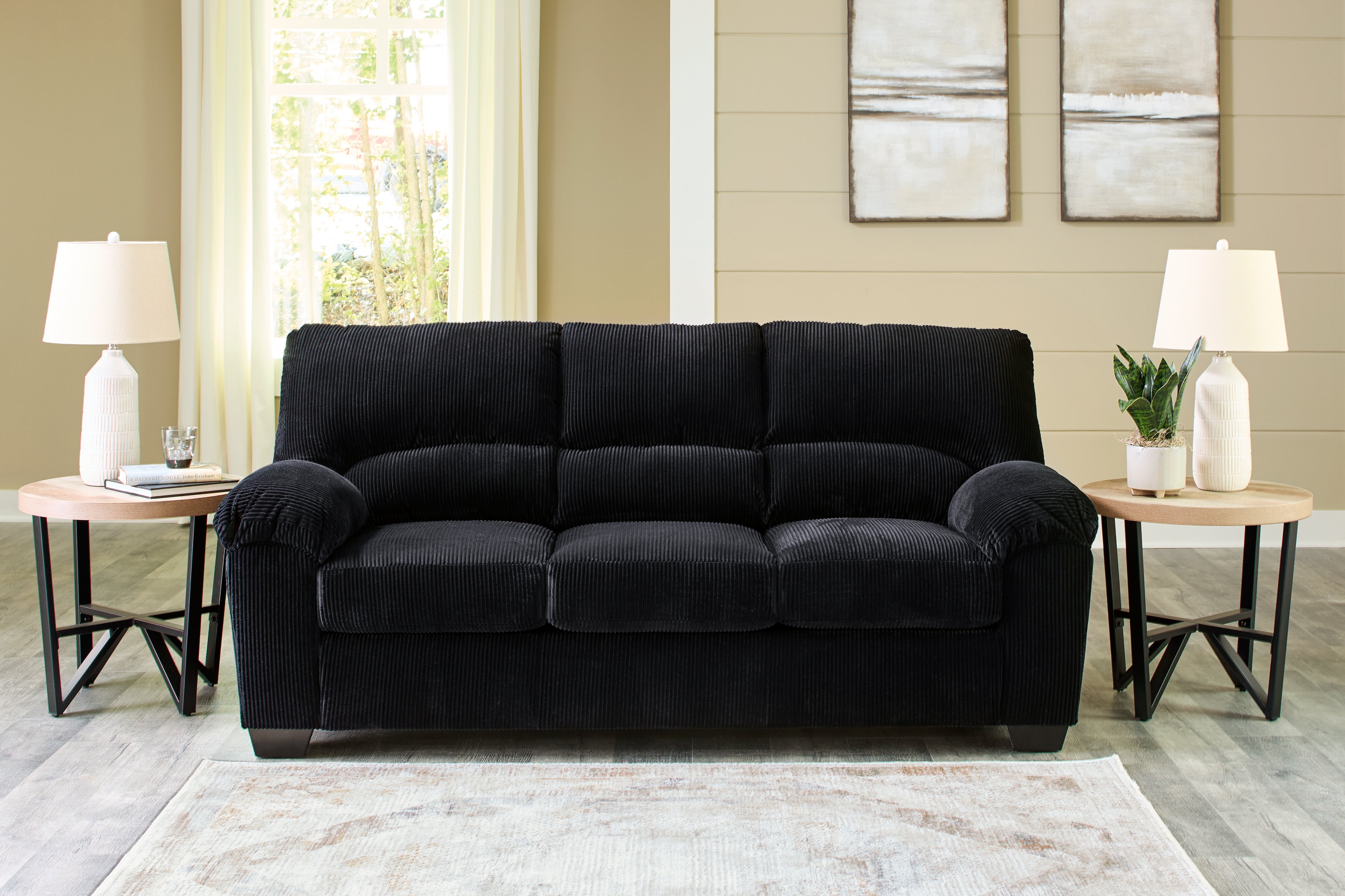 Leasing Furniture - Ashley Furniture - SimpleJoy Living Room - Sofa / Onyx - 2420438