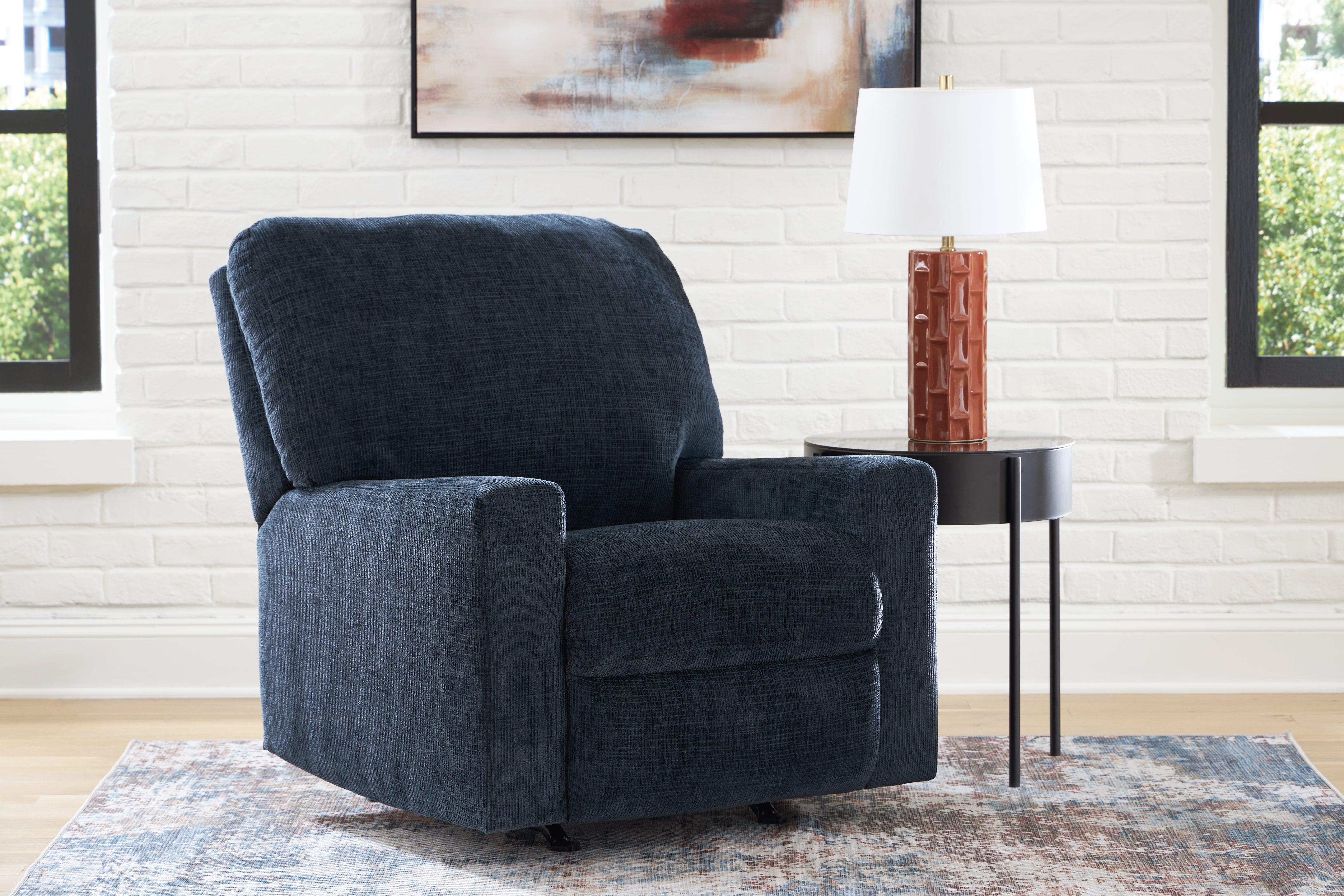 Leasing Furniture - Ashley Furniture - Aviemore Living Room - Rocker Recliner / Ink - 2430325