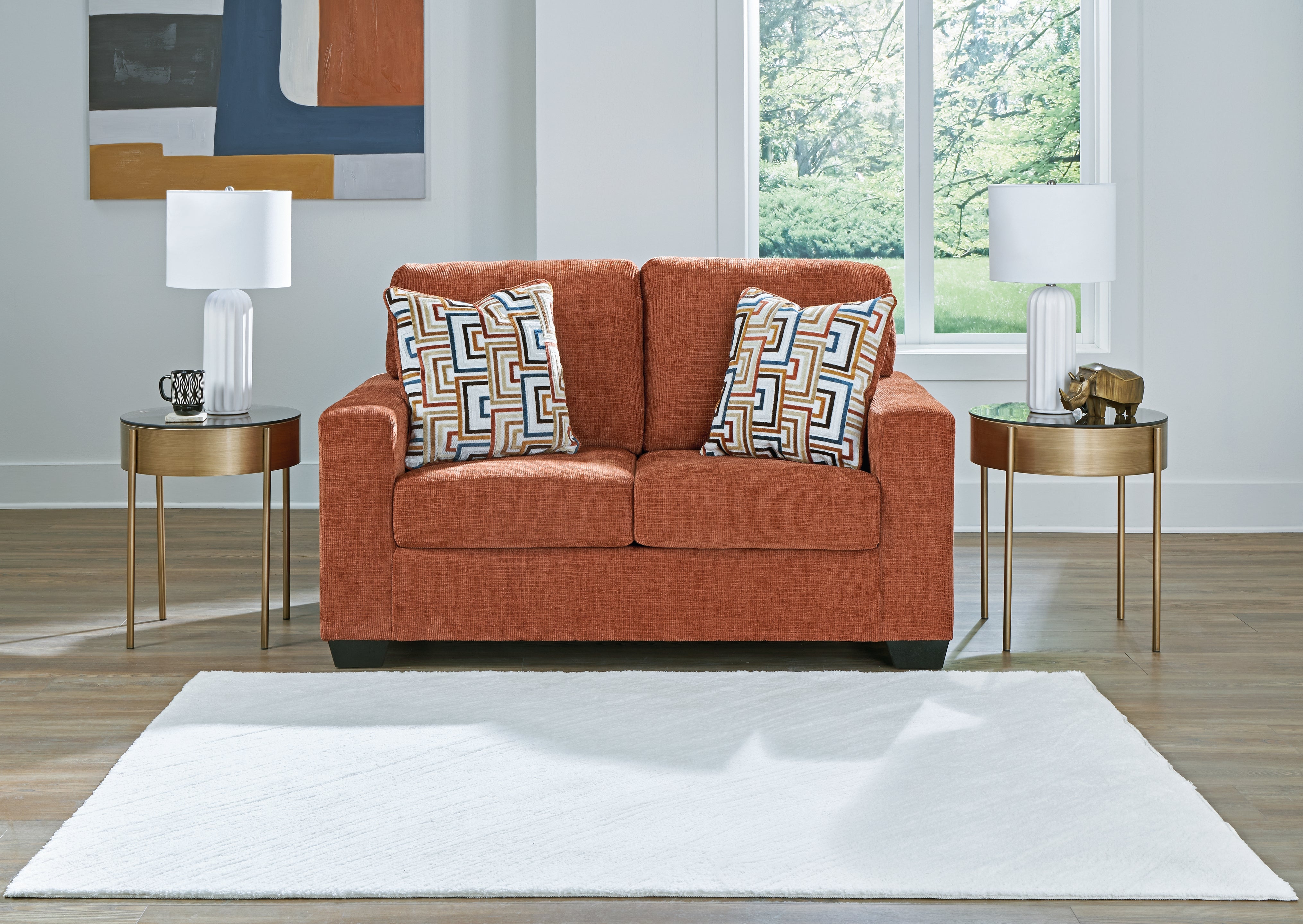 Leasing Furniture - Ashley Furniture - Aviemore Living Room - Loveseat / Spice - 2430435