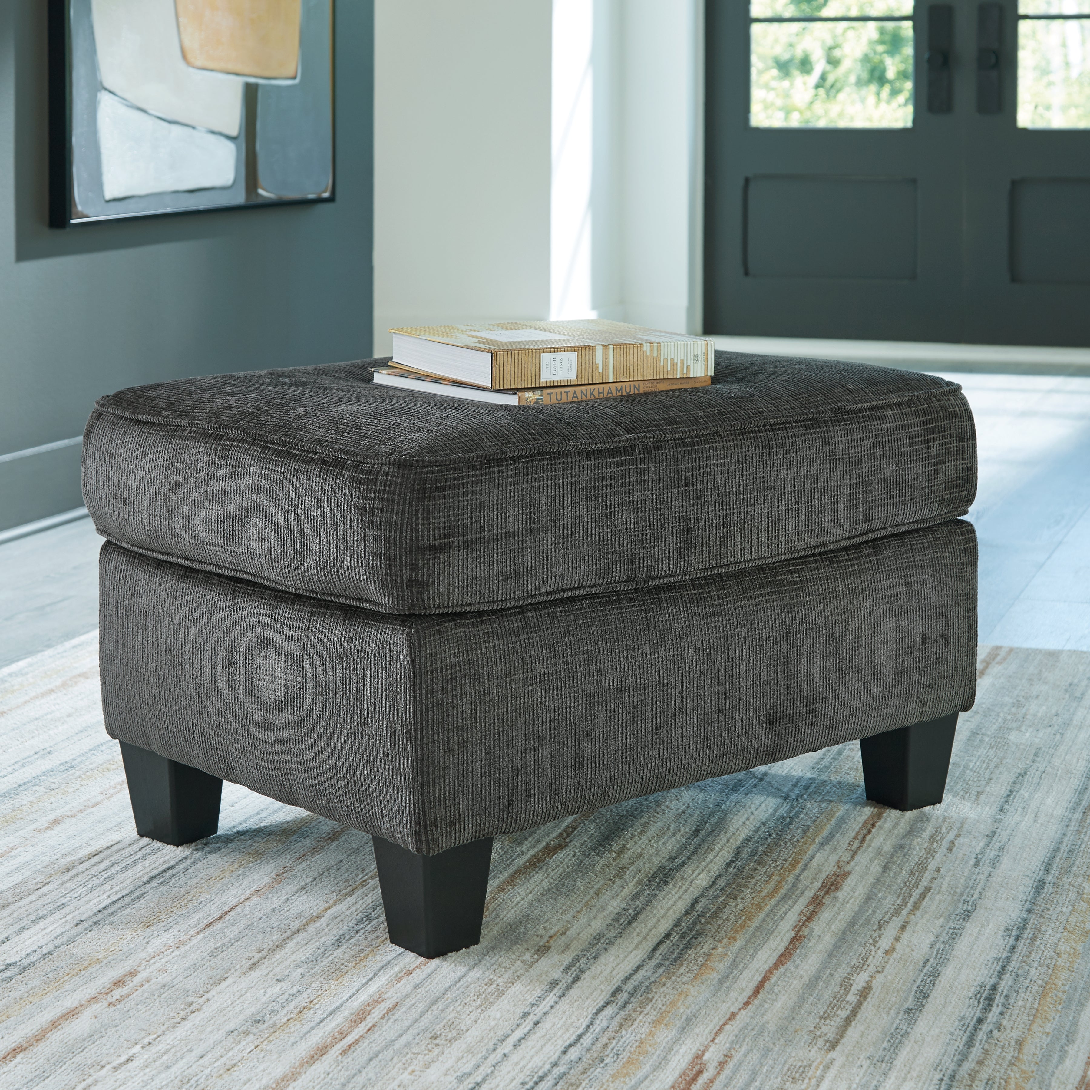 Leasing Furniture - Ashley Furniture - Erinslane Living Room - Ottoman / Dusk - 2520614