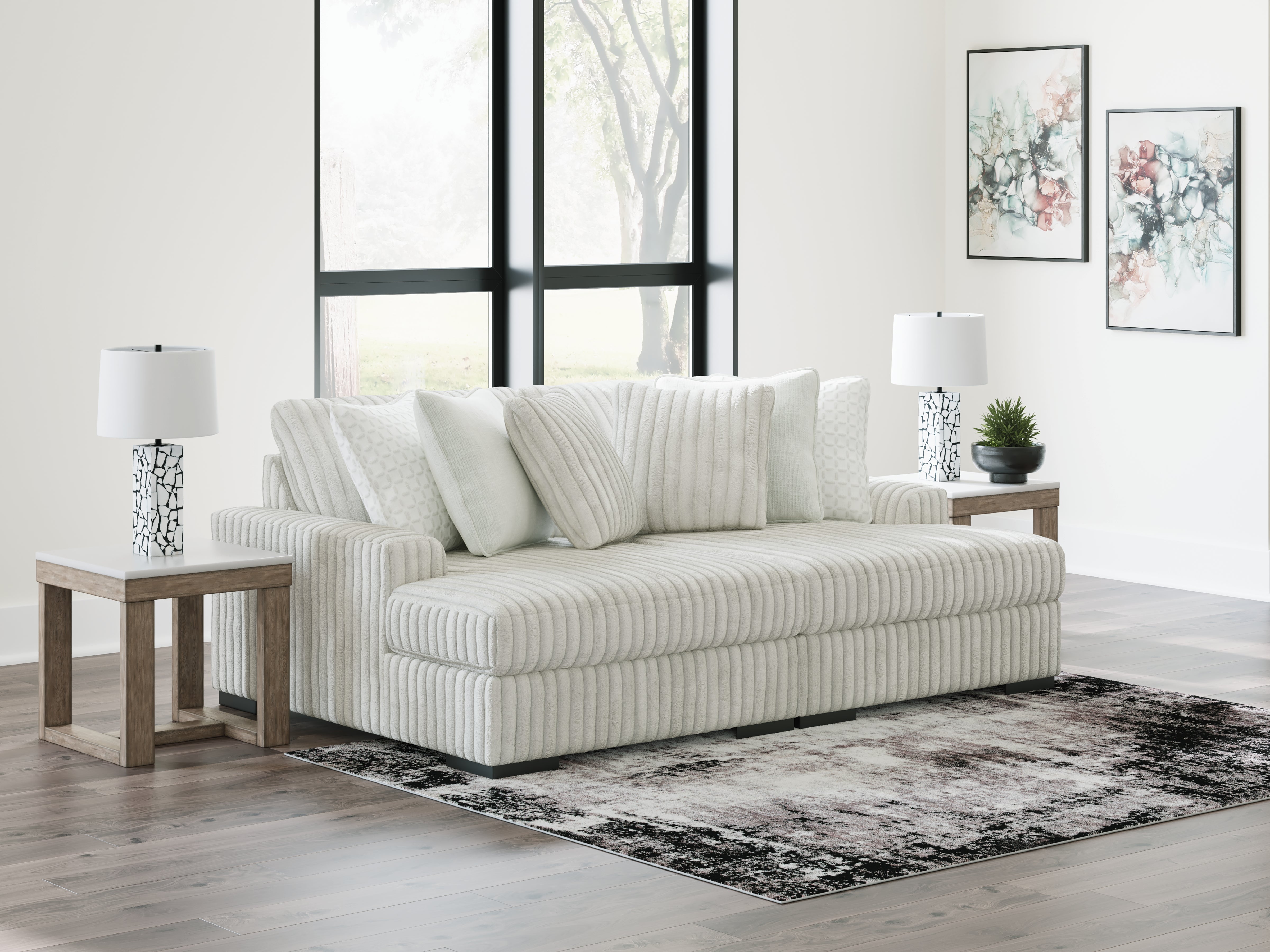 Leasing Furniture - Ashley Furniture - Stupendous Sectional - RAF 2-Piece Sectional with Chaise / Alloy - 25903S6