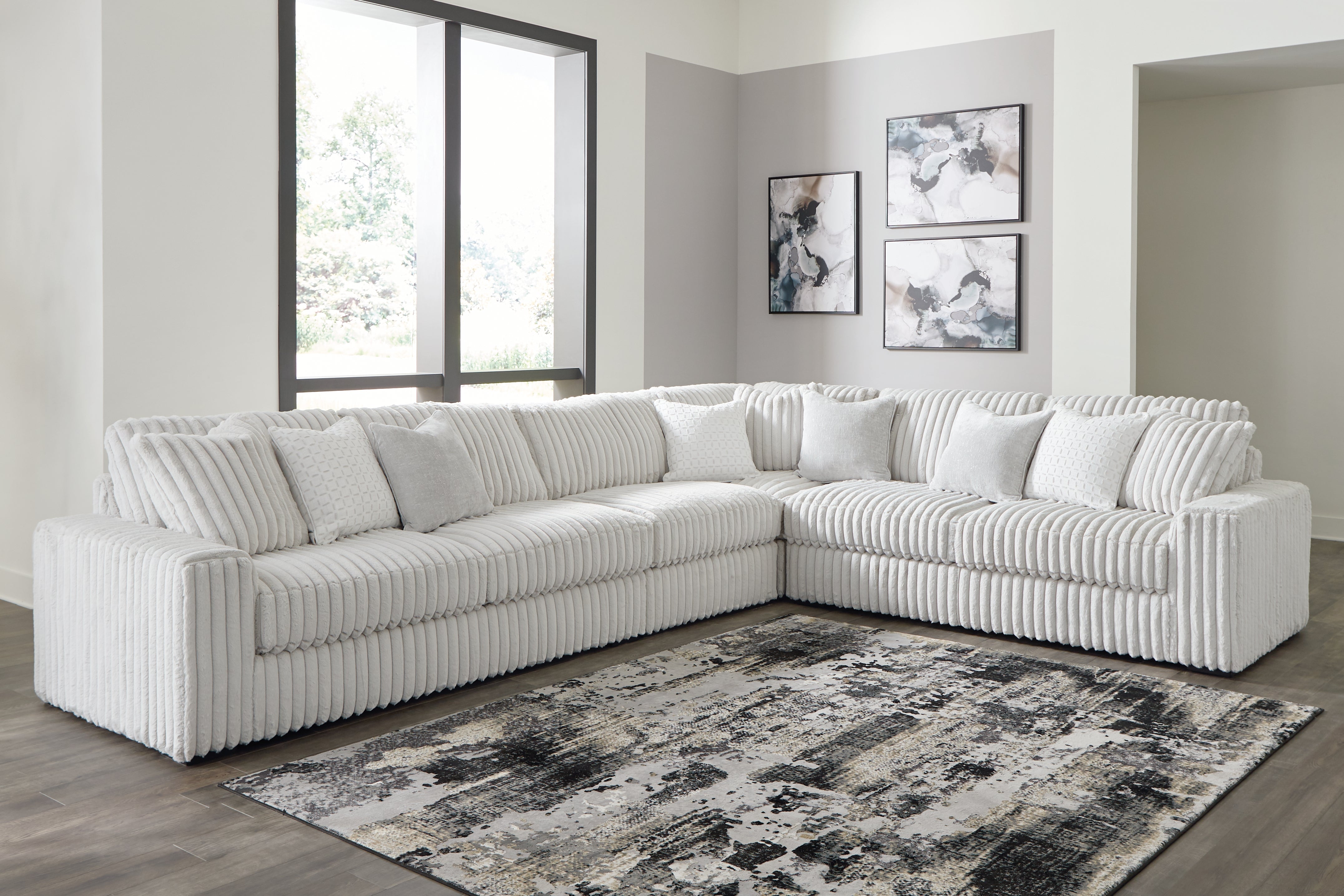 Leasing Furniture - Ashley Furniture - Stupendous Sectional - LAF 4-Piece Sectional / Alloy - 25903S2