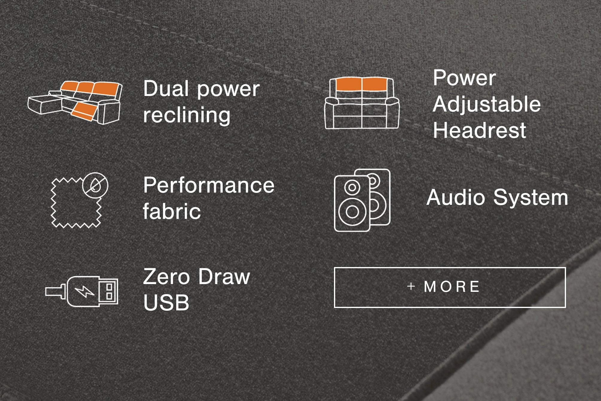 Leasing Furniture - Ashley Furniture - ModMax II Sectional - 7-Piece Power Reclining Sectional with Audio Consoles / Salt and Pepper - 65906S9