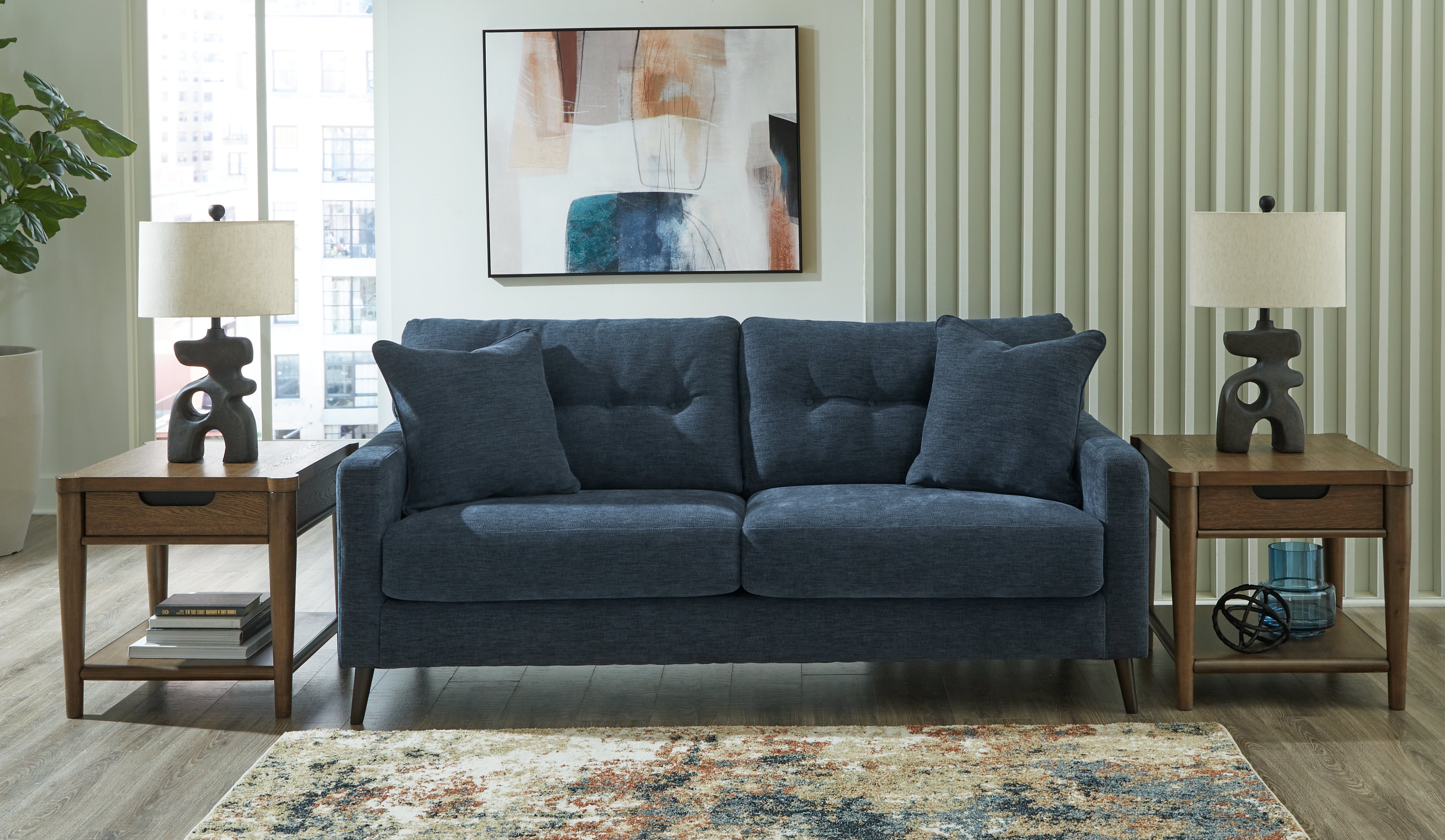 Leasing Furniture - Ashley Furniture - Bixler Living Room - Sofa / Navy - 2610638
