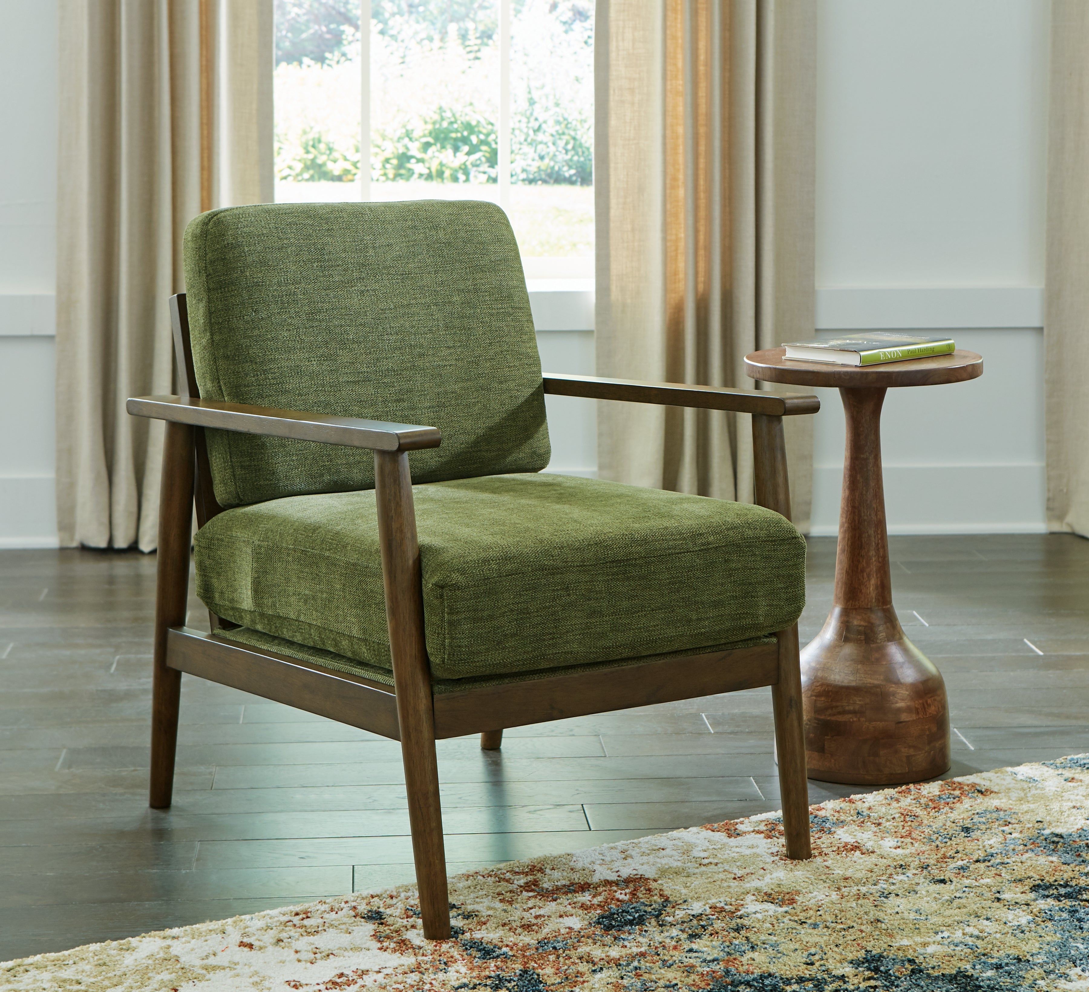 Leasing Furniture - Ashley Furniture - Bixler Living Room - Showood Accent Chair / Olive - 2610760