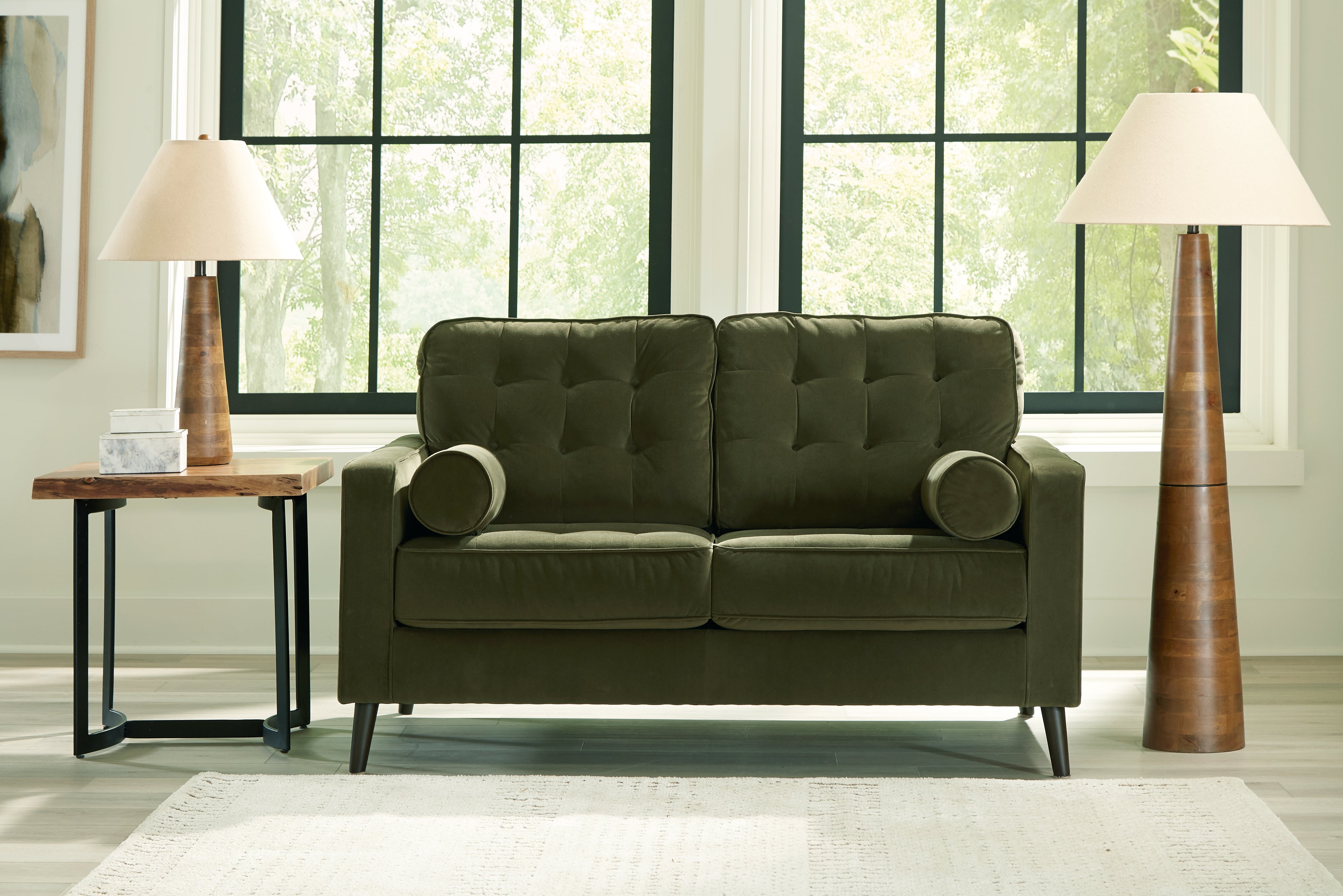 Leasing Furniture - Ashley Furniture - Reveon Lakes Living Room - Loveseat / Olive - 2640435