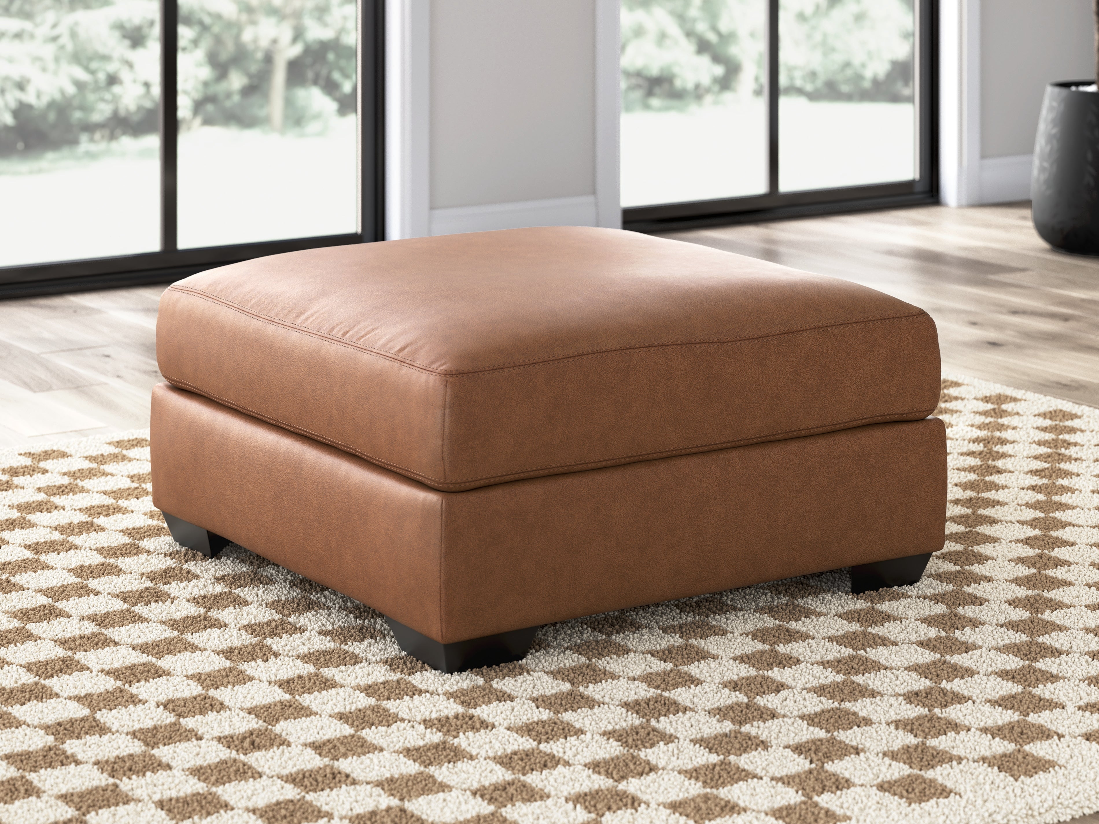 Leasing Furniture - Ashley Furniture - WillowBend Living Room - Oversized Accent Ottoman / Caramel - PC2770408