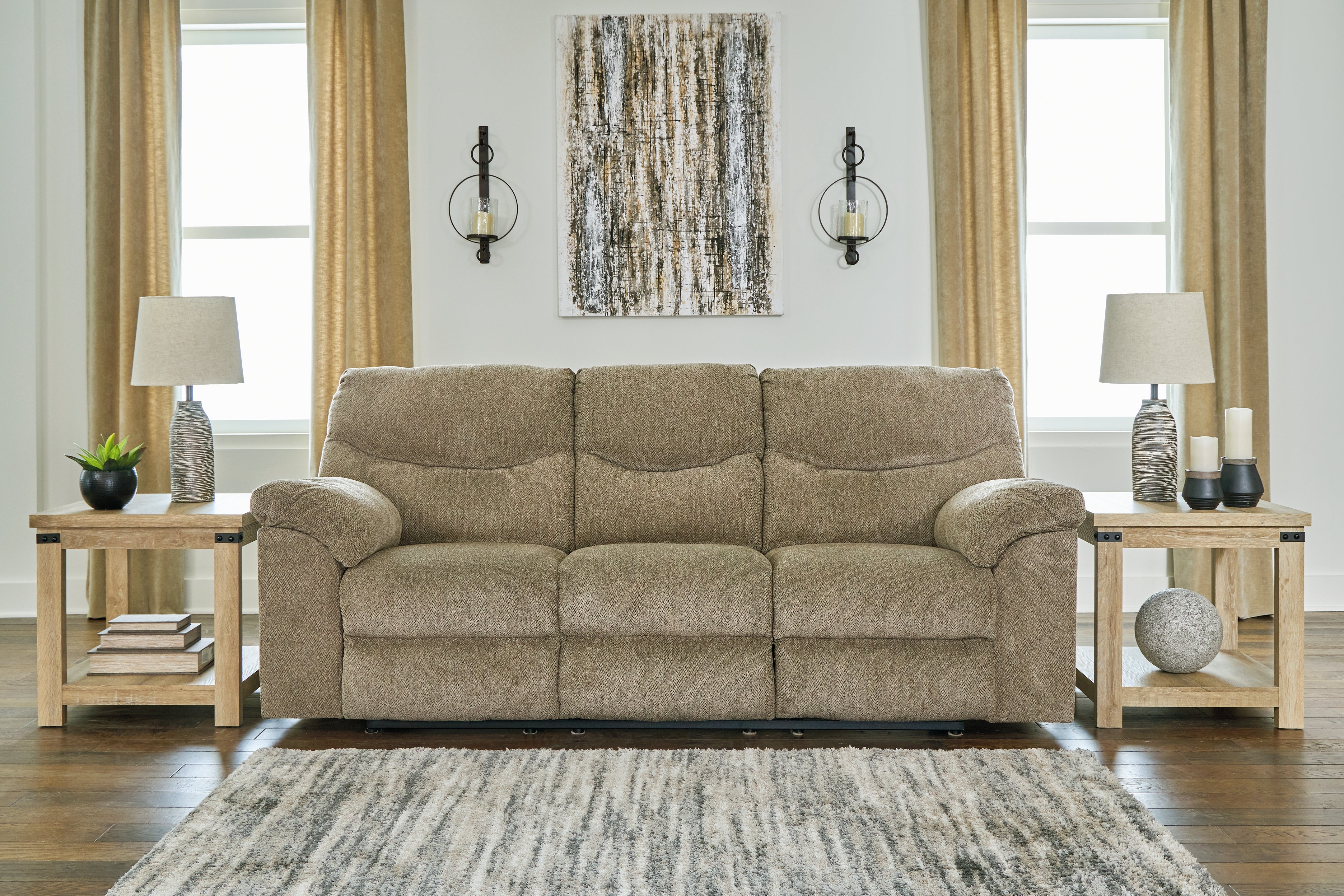 Leasing Furniture - Ashley Furniture - Alphons Living Room - Reclining Sofa / Briar - 2820288