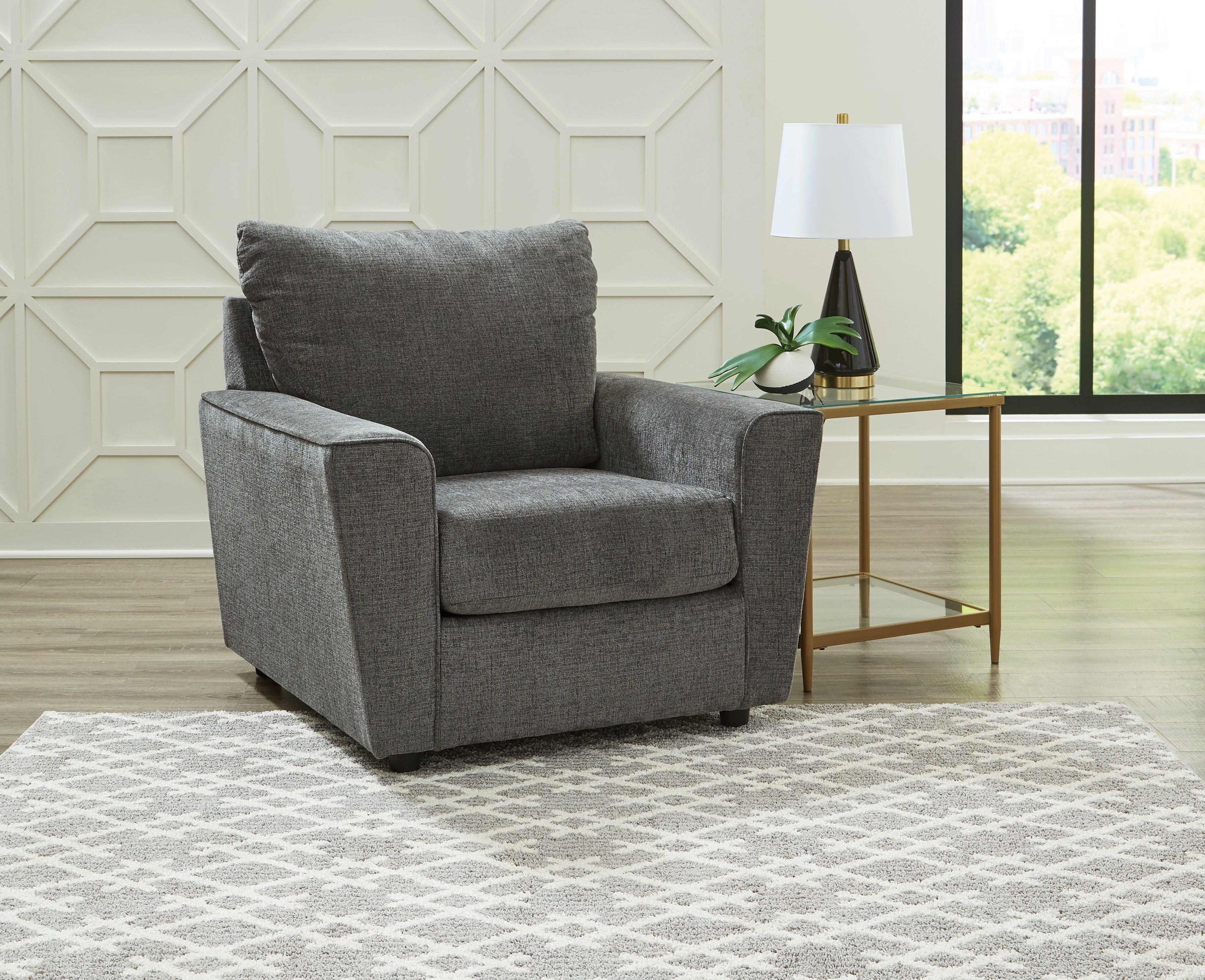Leasing Furniture - Ashley Furniture - Stairatt Living Room - Chair / Gravel - 2850220