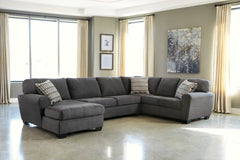 Leasing Furniture - Ashley Furniture - Ambee Sectional - RAF 3-Piece Sectional with Chaise / Slate - 28620S1