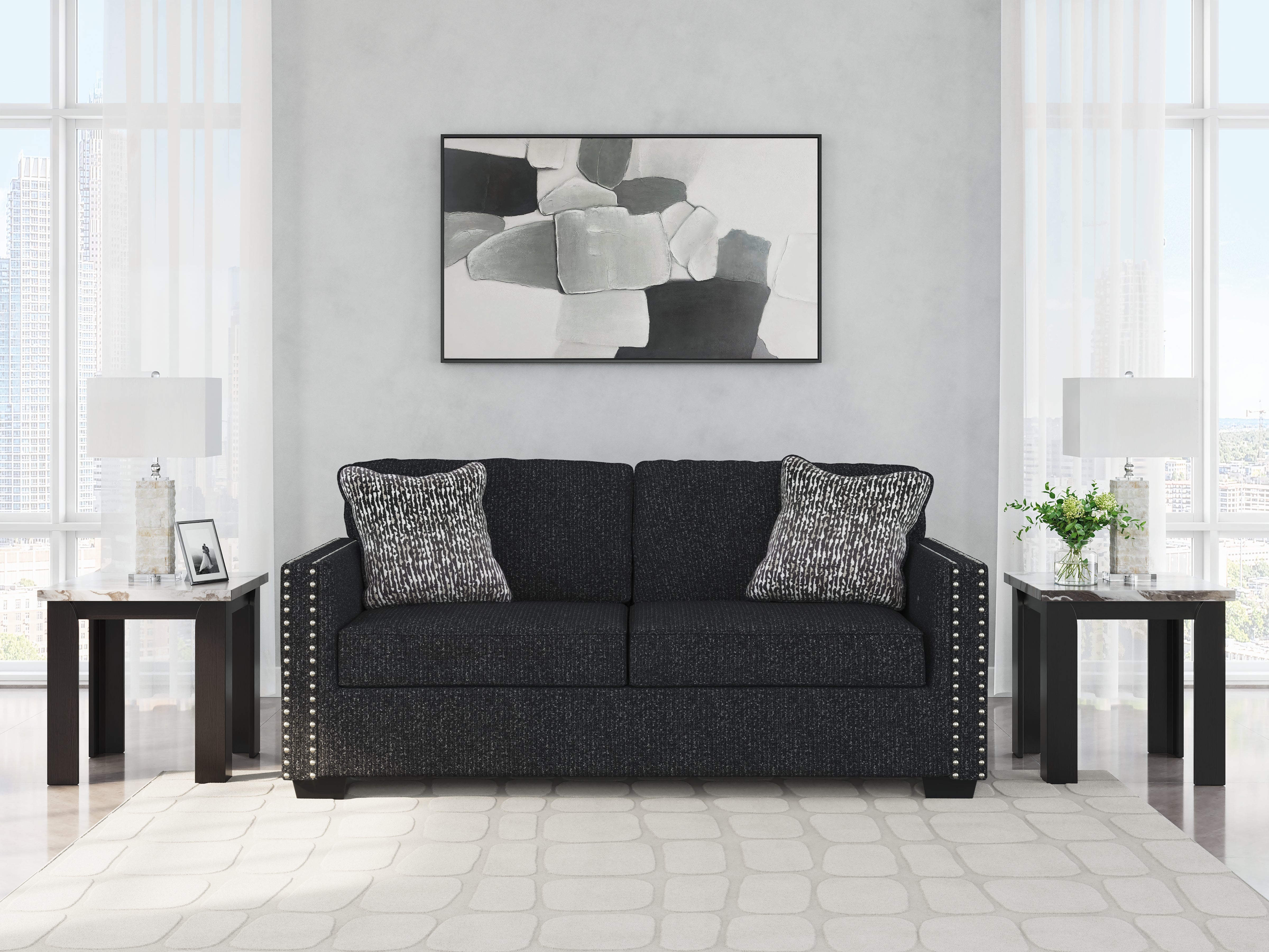 Leasing Furniture - Ashley Furniture - Jasmine Peaks Living Room - Sofa / Coal - 2890438