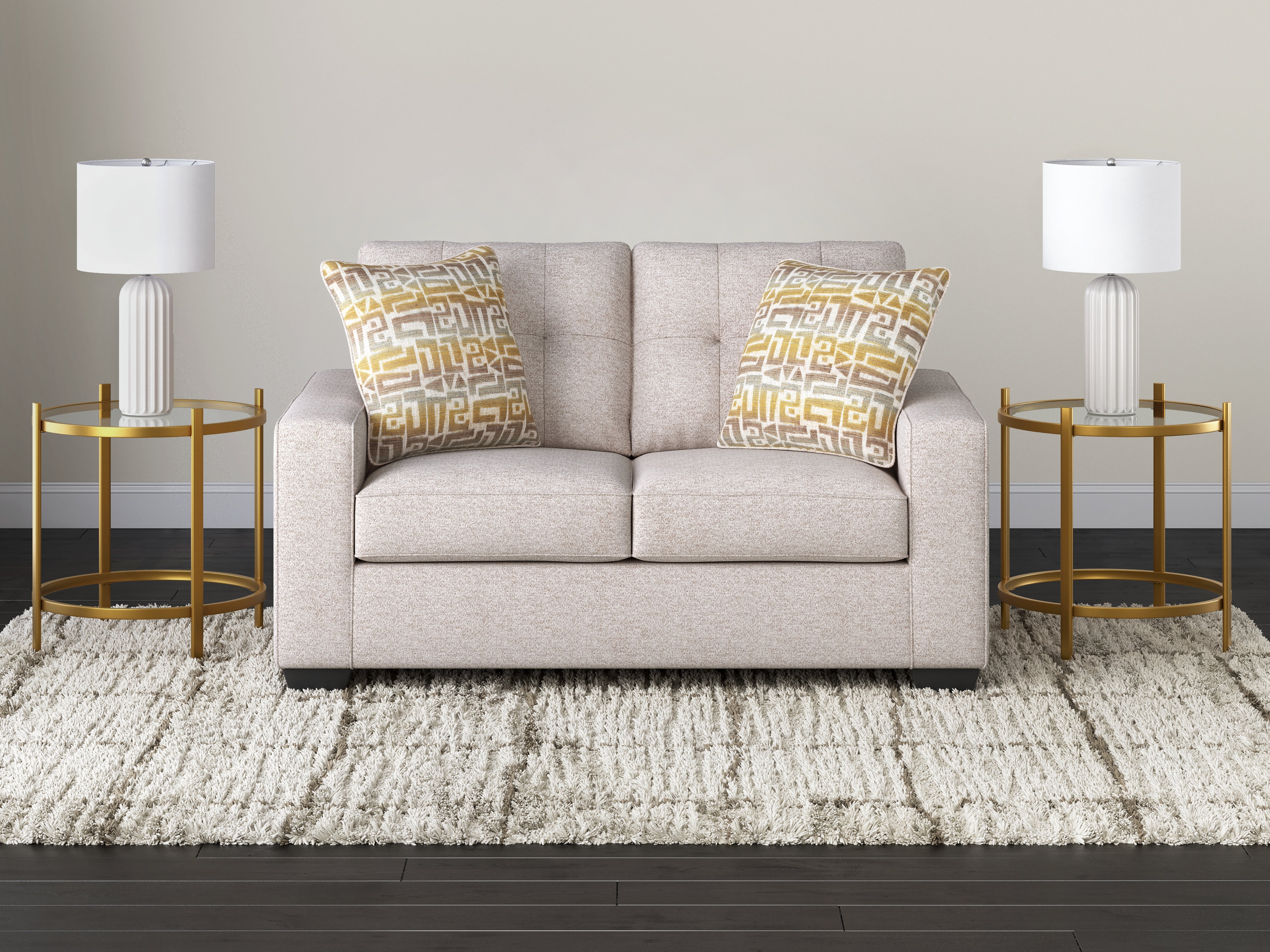 Leasing Furniture - Ashley Furniture - Larimer Living Room - Loveseat / Stone - PC2920335