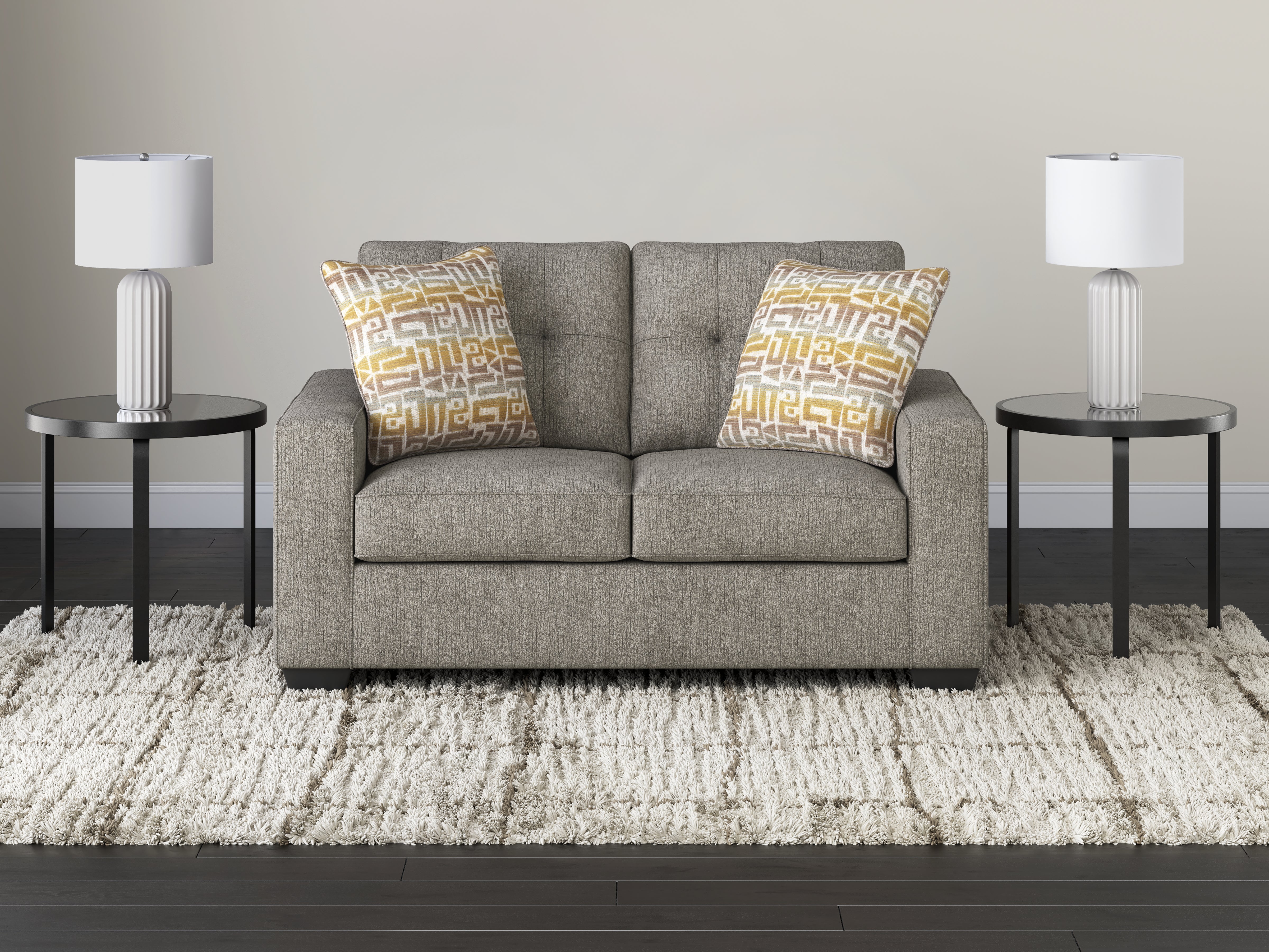 Leasing Furniture - Ashley Furniture - Larimer Living Room - Loveseat / Iron - PC2920435