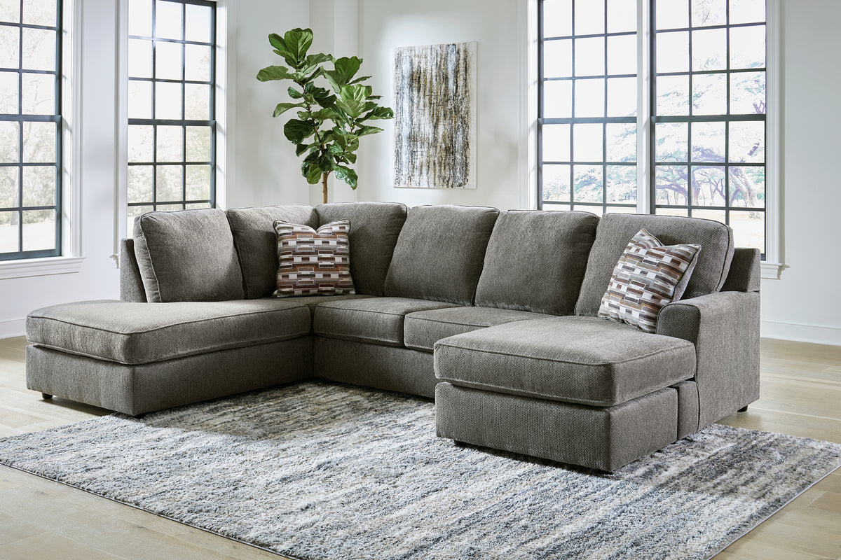 Leasing Furniture - Ashley Furniture - O'Phannon Sectional - RAF 2-Piece Sectional with Chaise / Putty - 29402S2