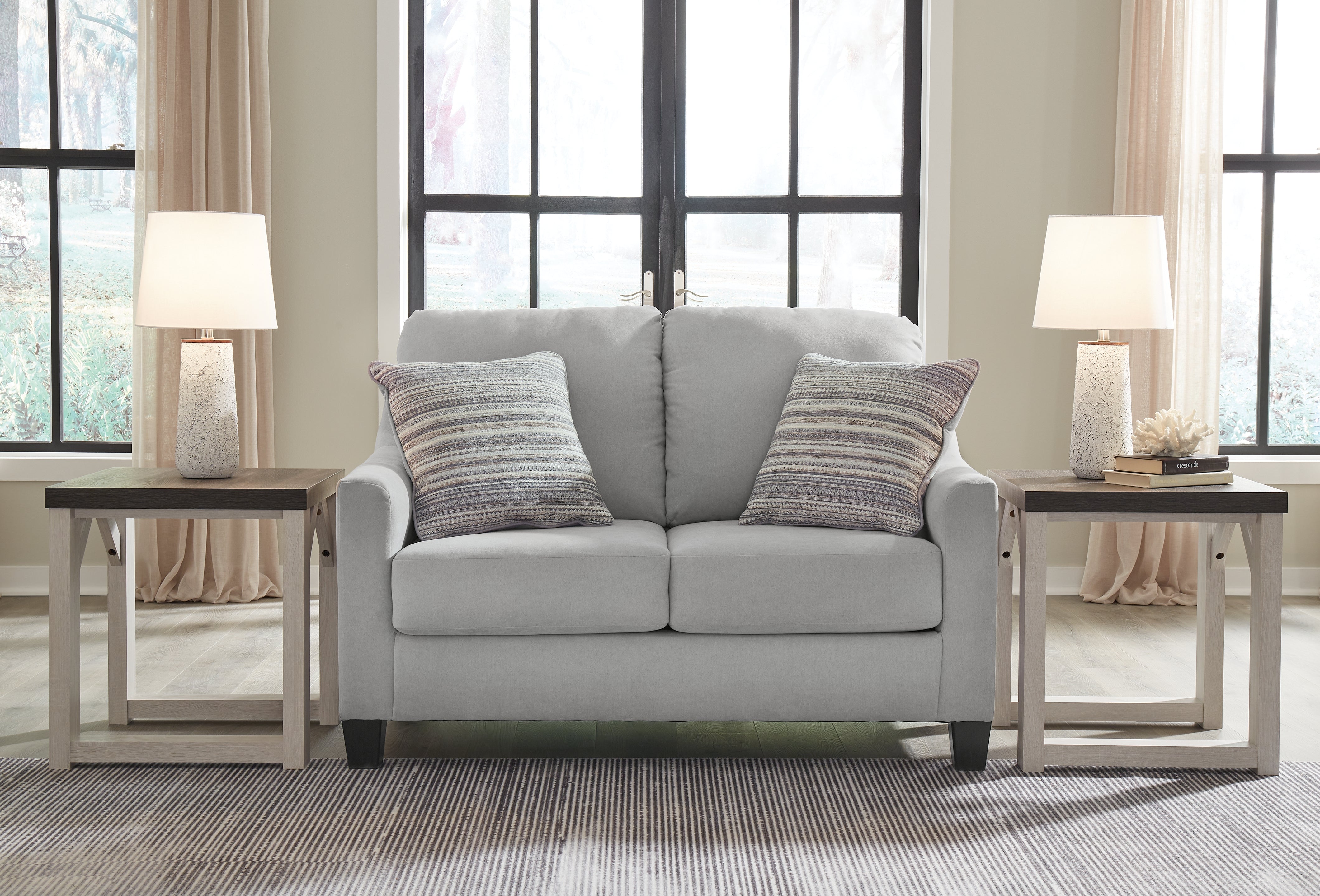 Leasing Furniture - Ashley Furniture - Adlai Living Room - Queen Sofa Sleeper / Shadow - 3010339