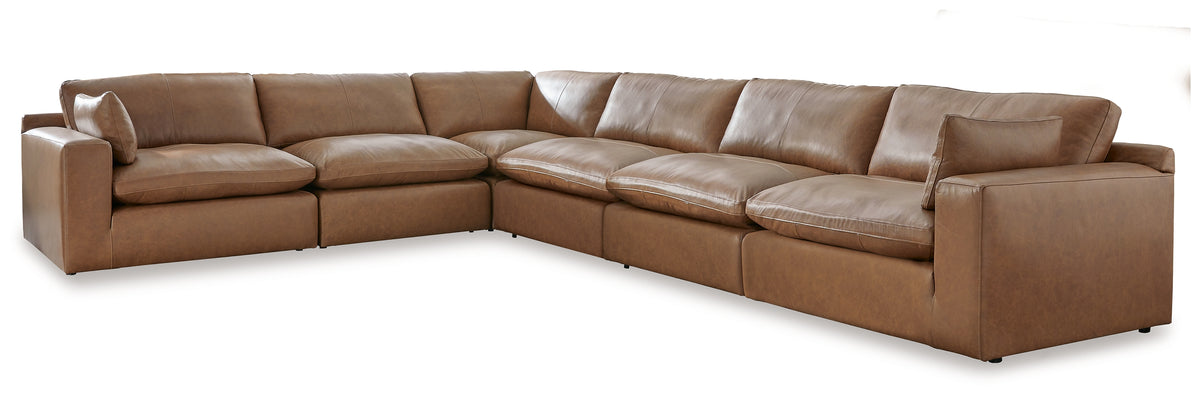 Leasing Furniture - Ashley Furniture - Emilia Sectional - RAF 5-Piece Sectional / Caramel - 30901S4