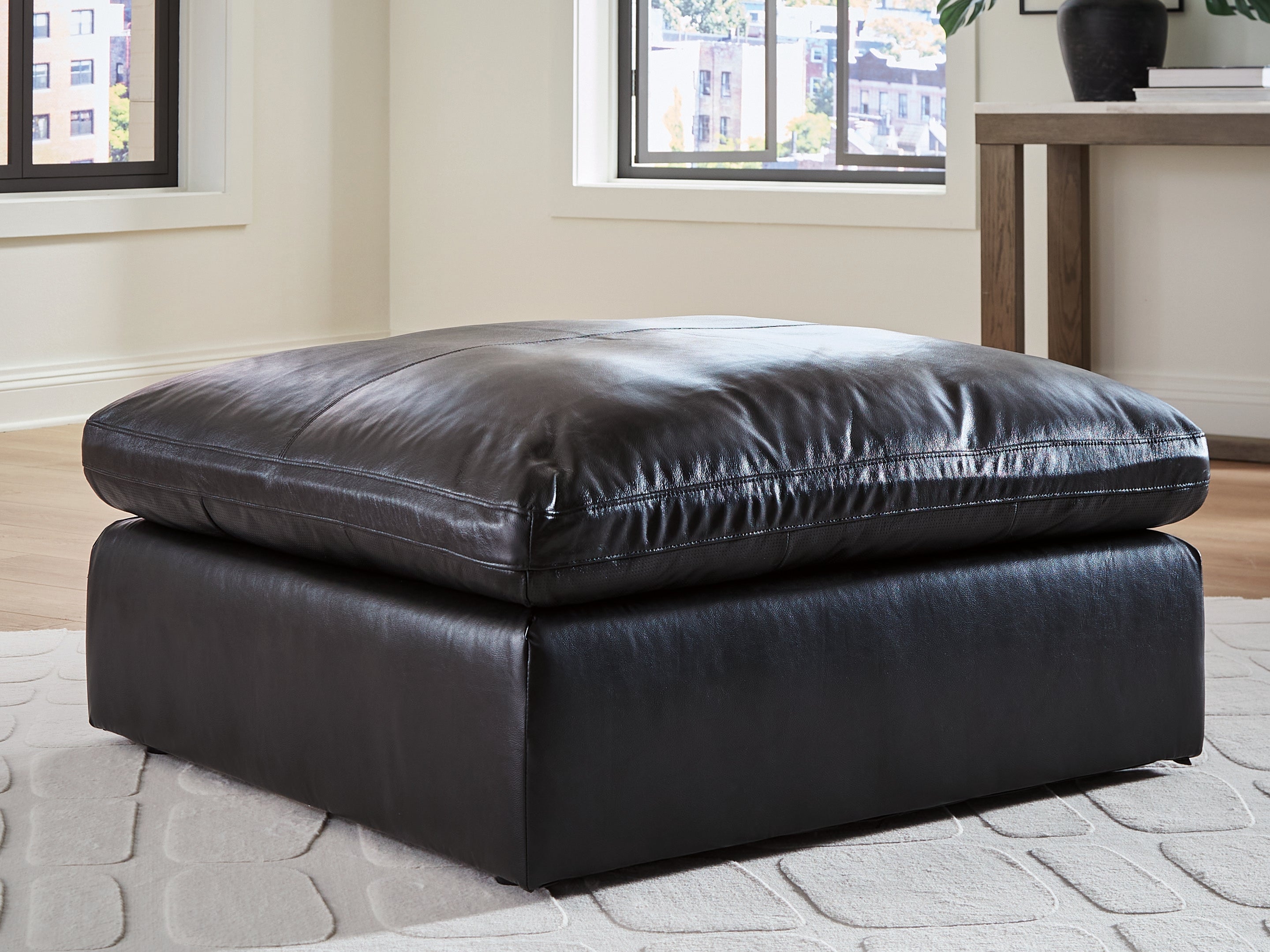 Leasing Furniture - Ashley Furniture - Emilia Sectional - Oversized Accent Ottoman / Black - 3090208