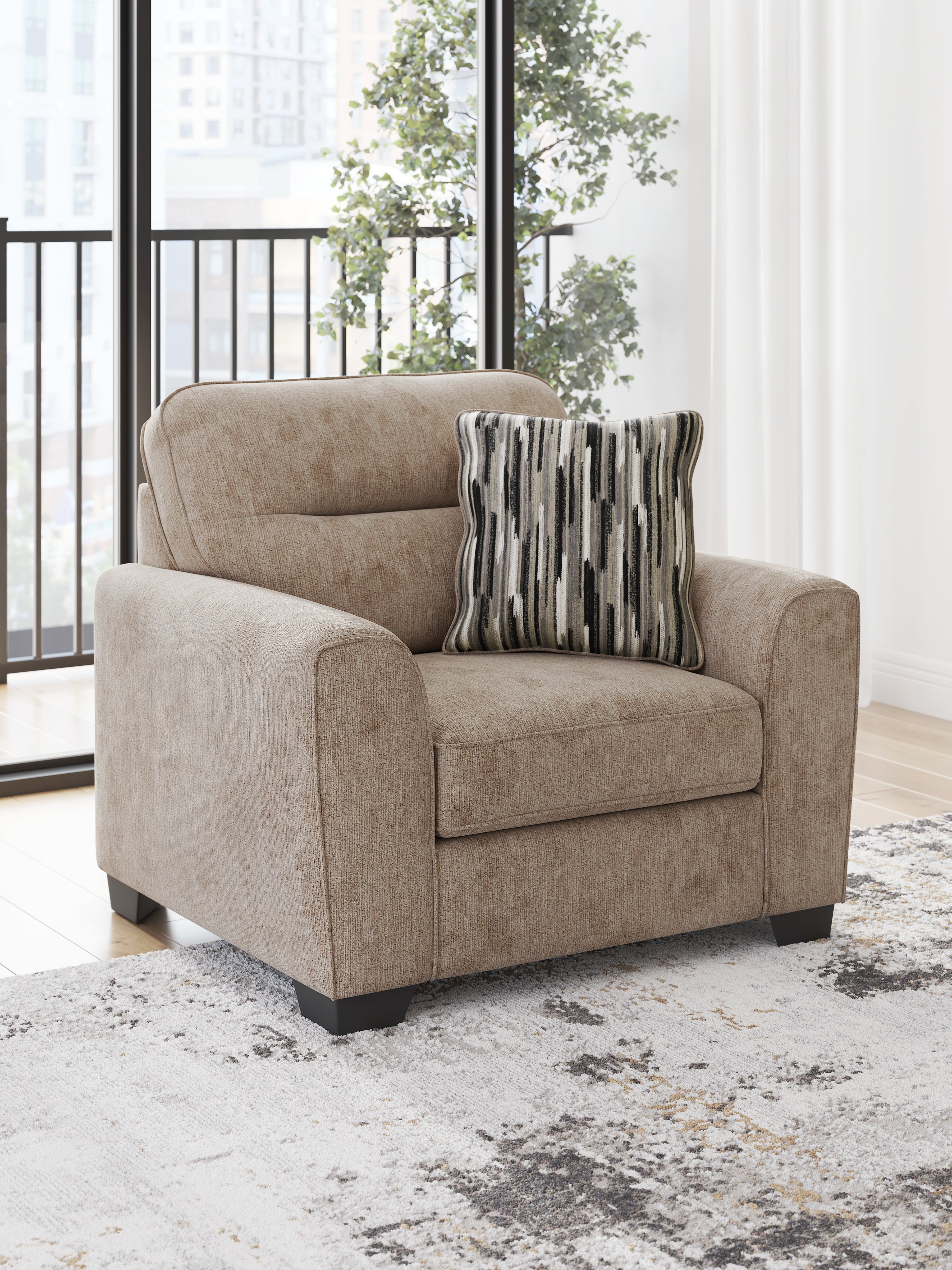 Leasing Furniture - Ashley Furniture - Olten Living Room - Chair and a Half / Mocha - 3130423