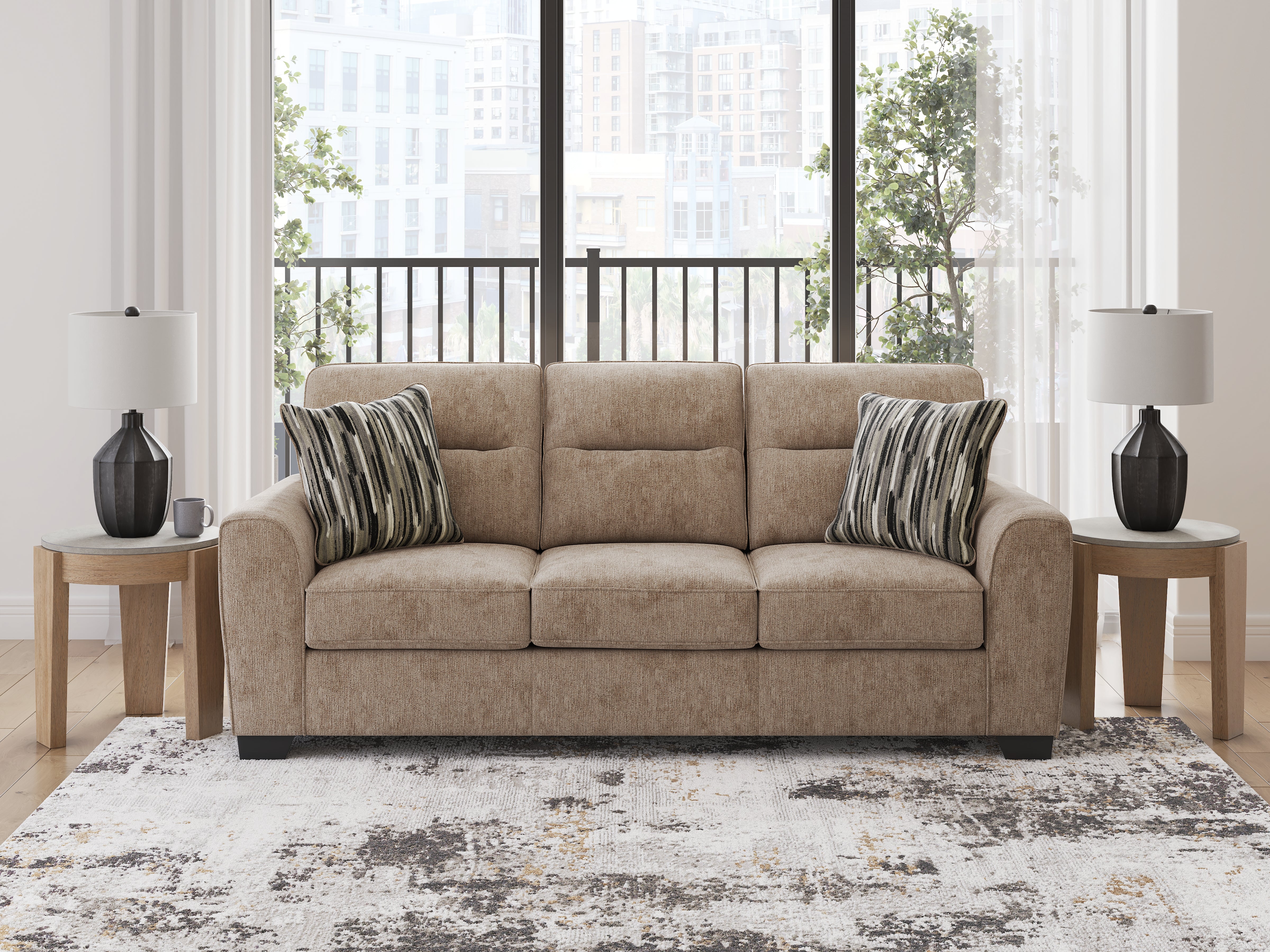 Leasing Furniture - Ashley Furniture - Olten Living Room - Sofa / Mocha - 3130438