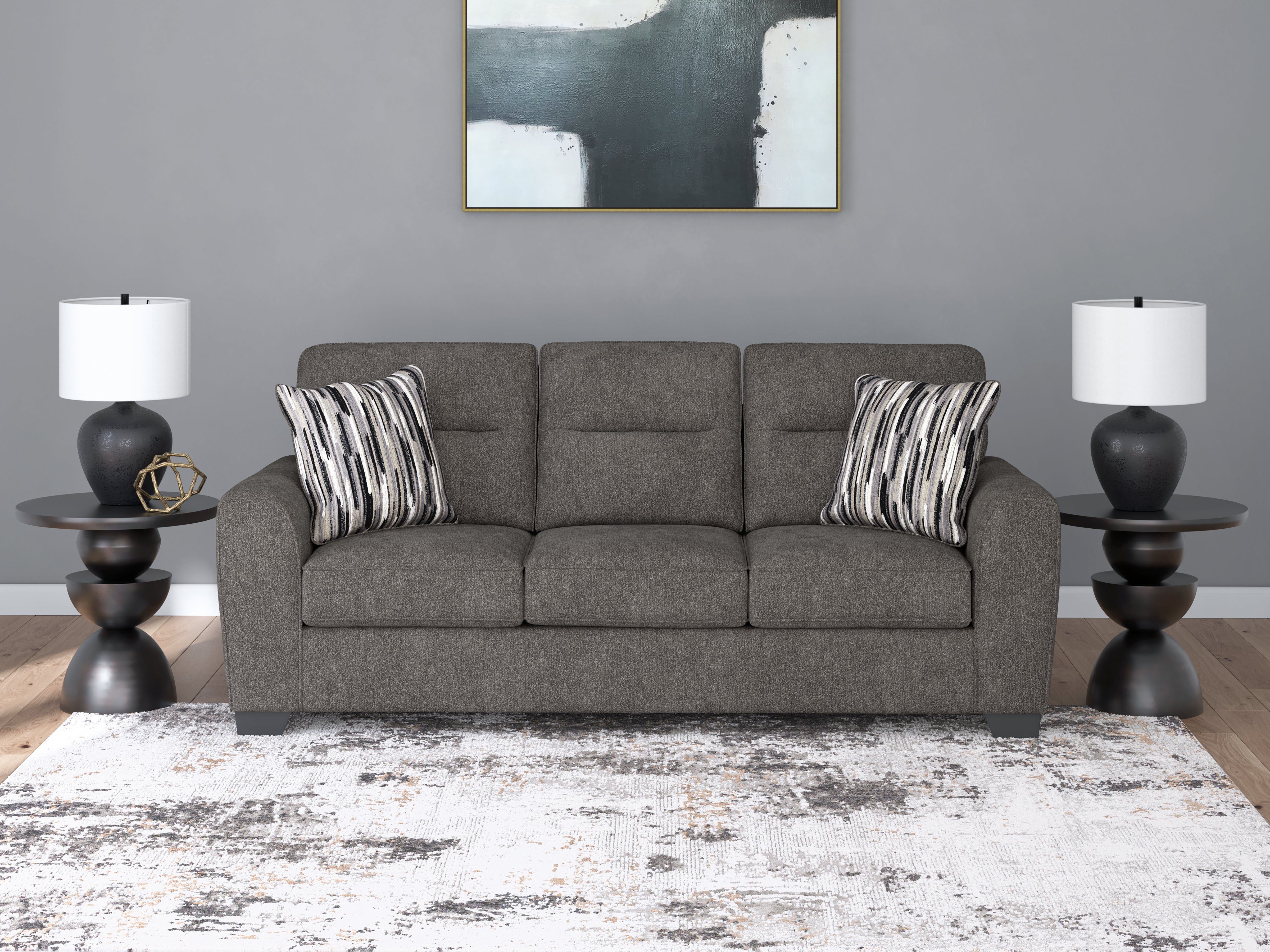 Leasing Furniture - Ashley Furniture - Olten Living Room - Sofa / Graphite - 3130538