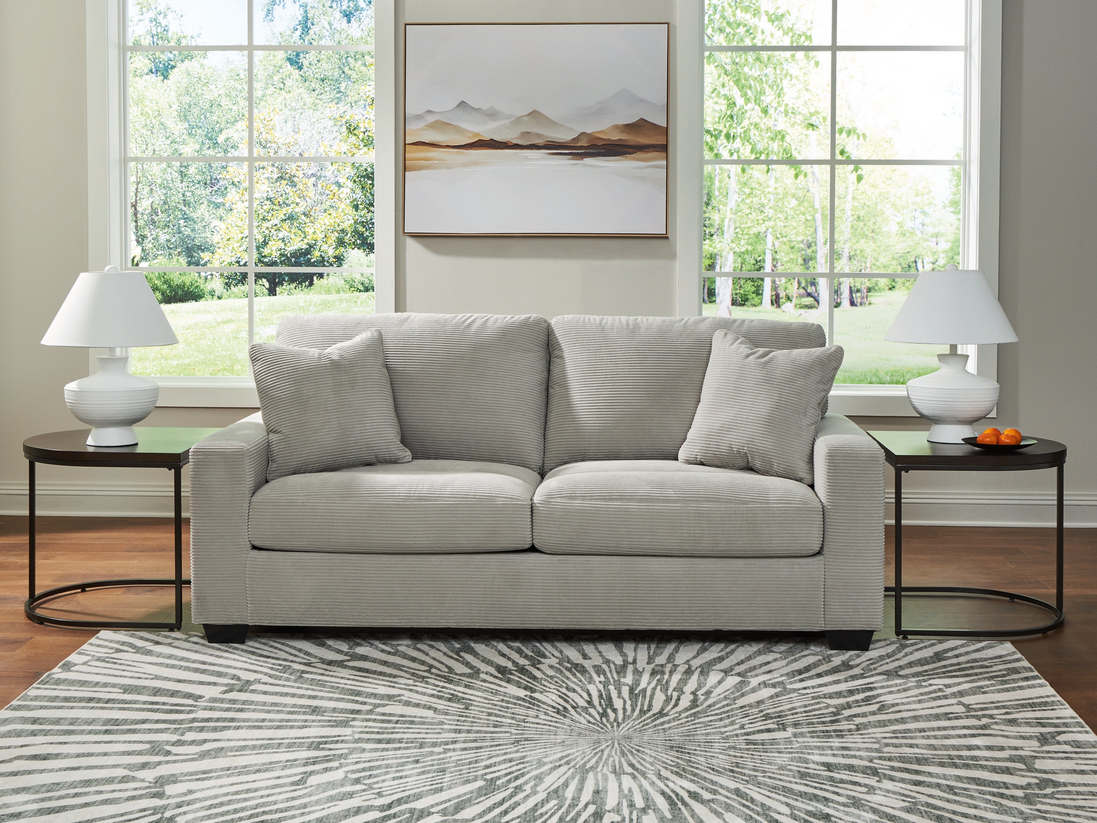 Leasing Furniture - Ashley Furniture - Greenbriar Living Room - Sofa / Smoke - PC3200538