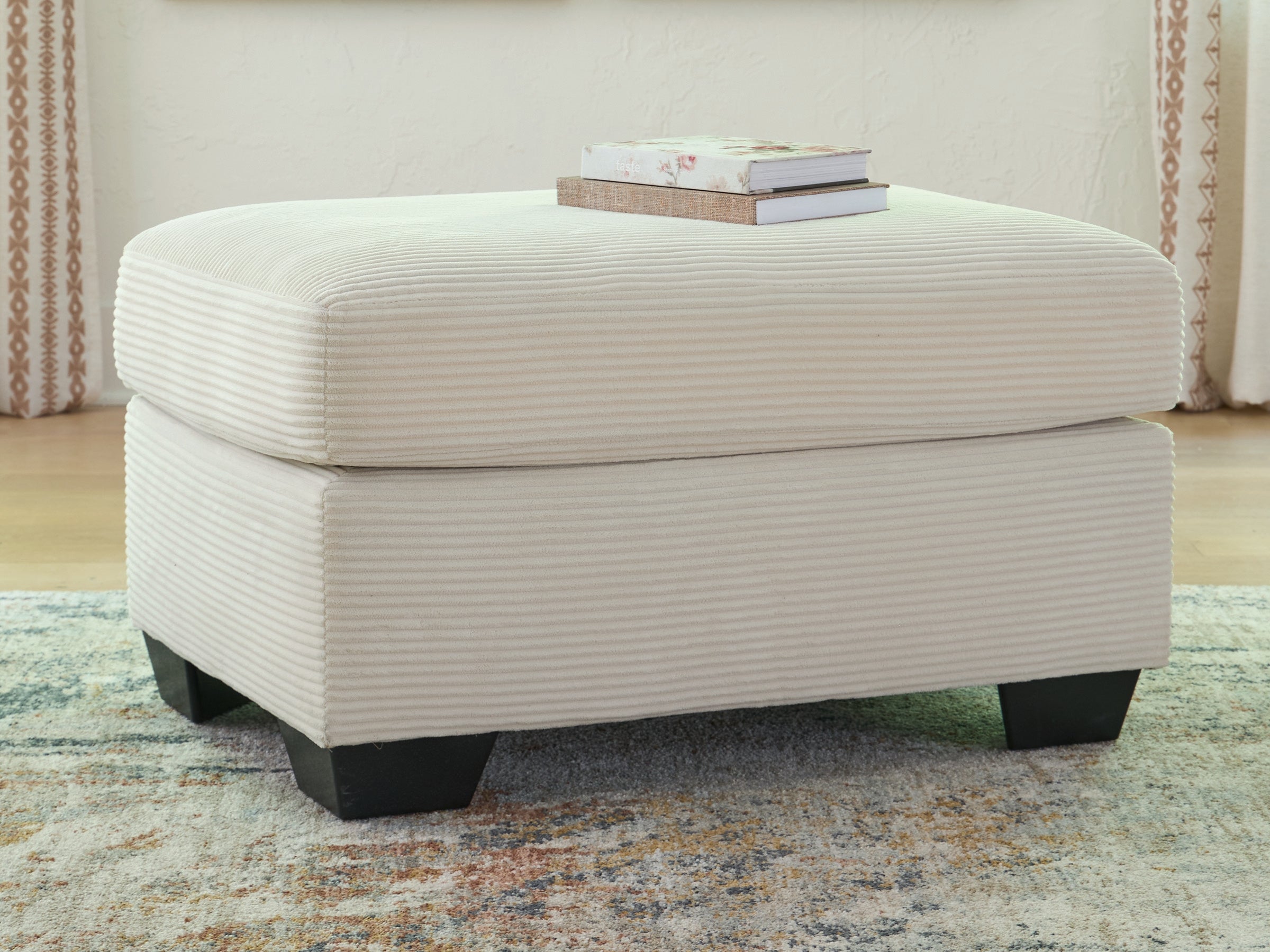 Leasing Furniture - Ashley Furniture - Greenbriar Living Room - Ottoman / Ivory - PC3200614