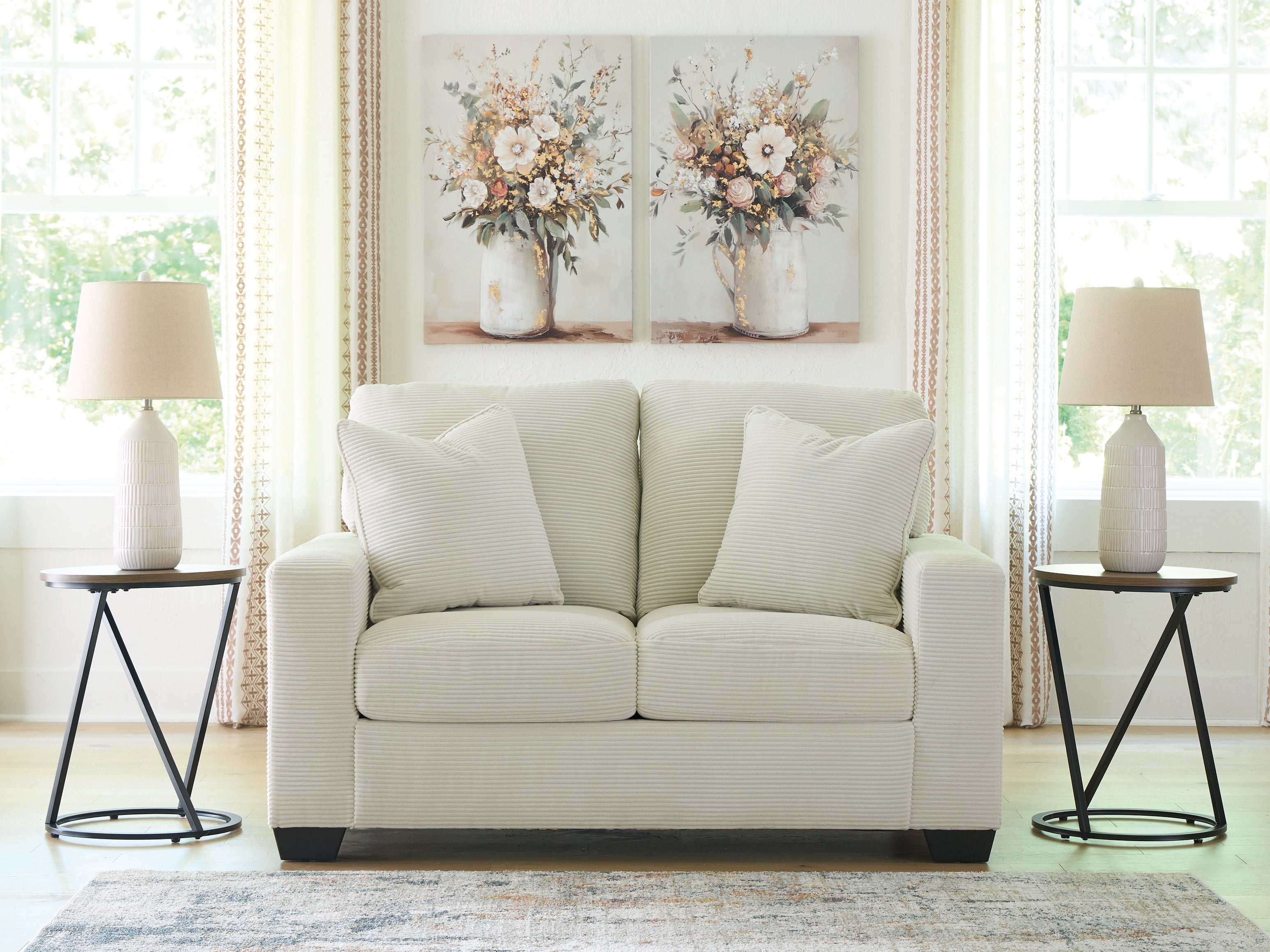 Leasing Furniture - Ashley Furniture - Greenbriar Living Room - Sofa Chaise / Ivory - PC3200618