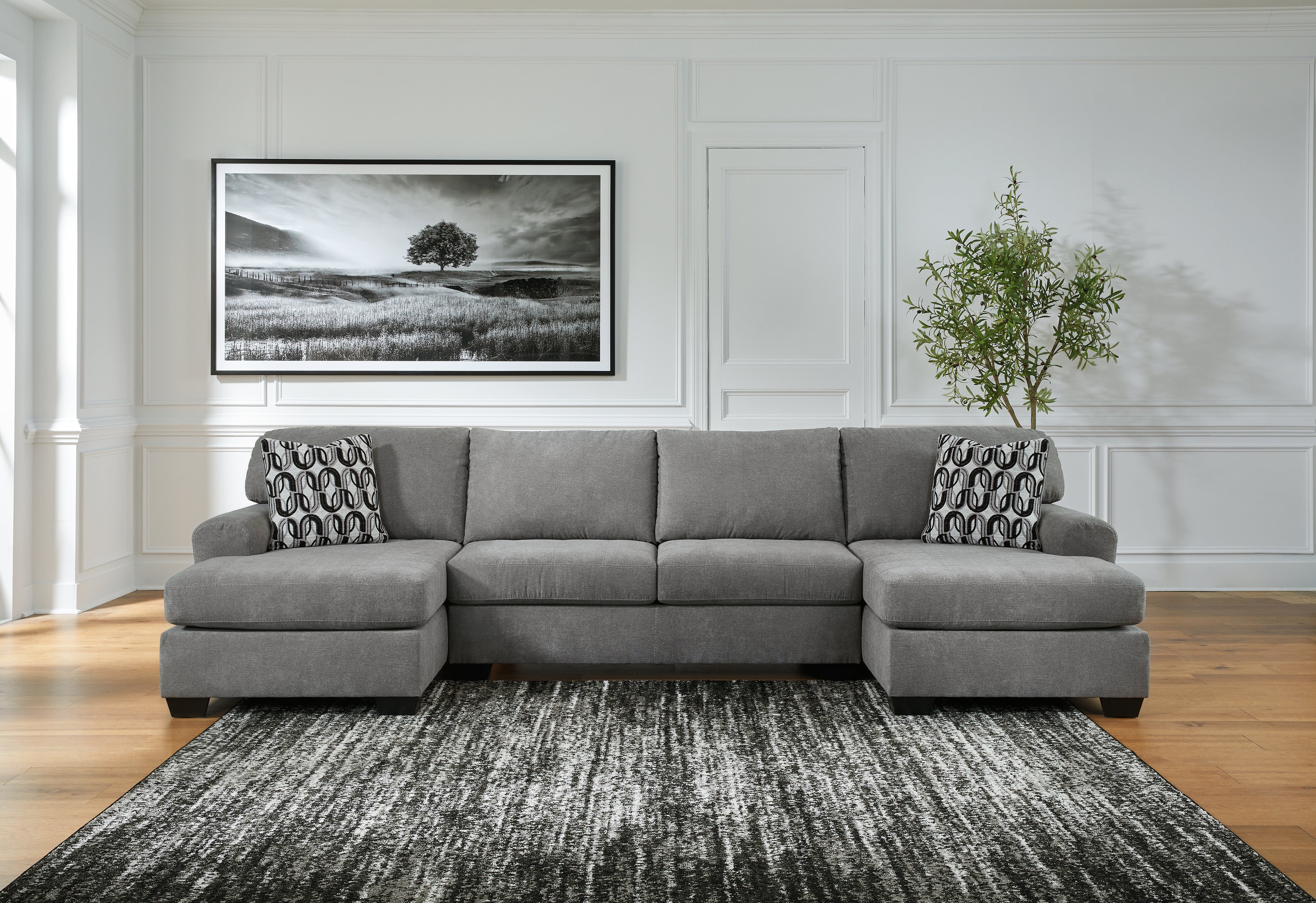 Leasing Furniture - Ashley Furniture - Birkdale Court Sectional - RAF 3-Piece Sectional / Gray - 32402S3