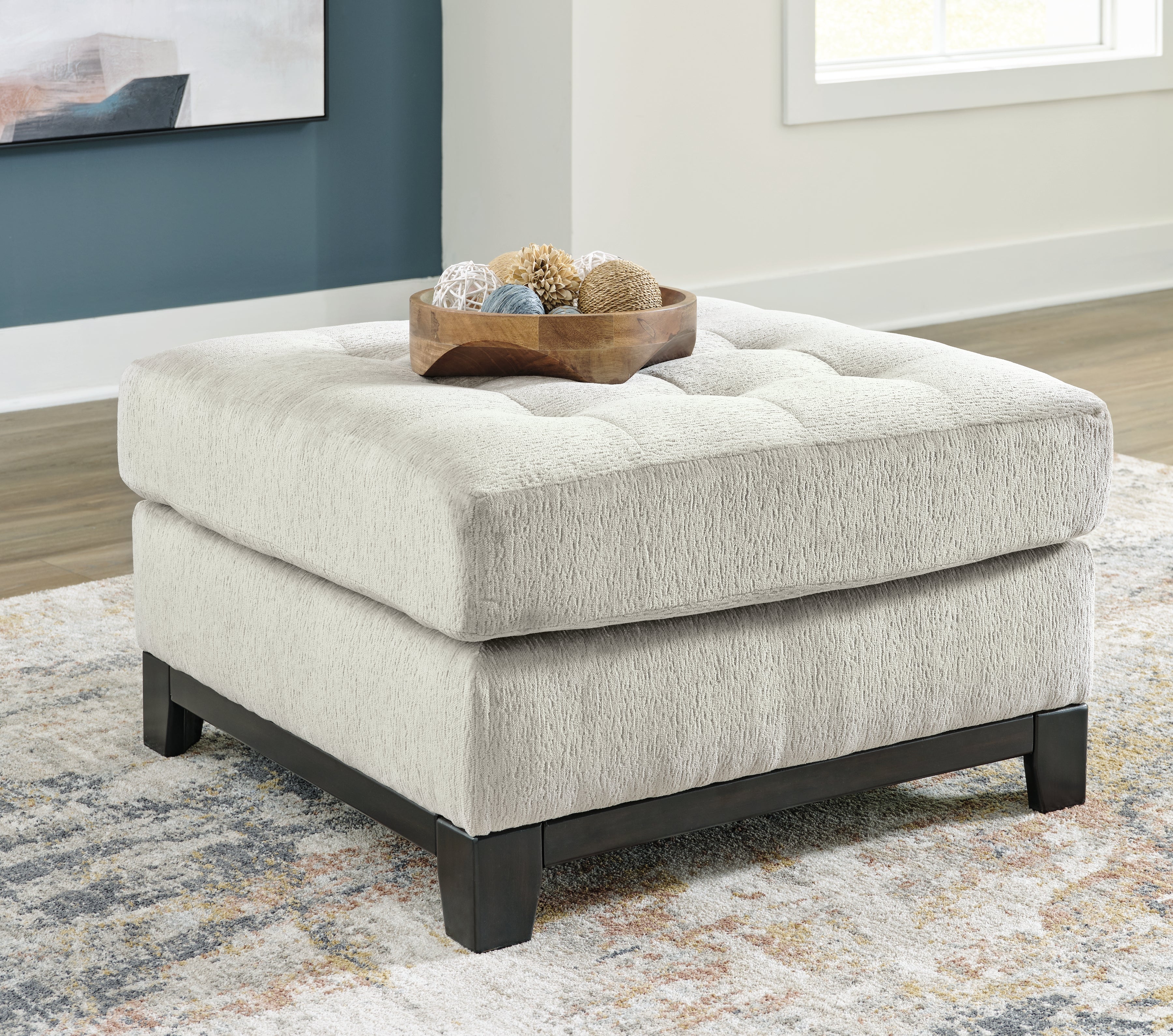 Leasing Furniture - Ashley Furniture - Maxon Place Living Room - Oversized Accent Ottoman / Stone - 3300408