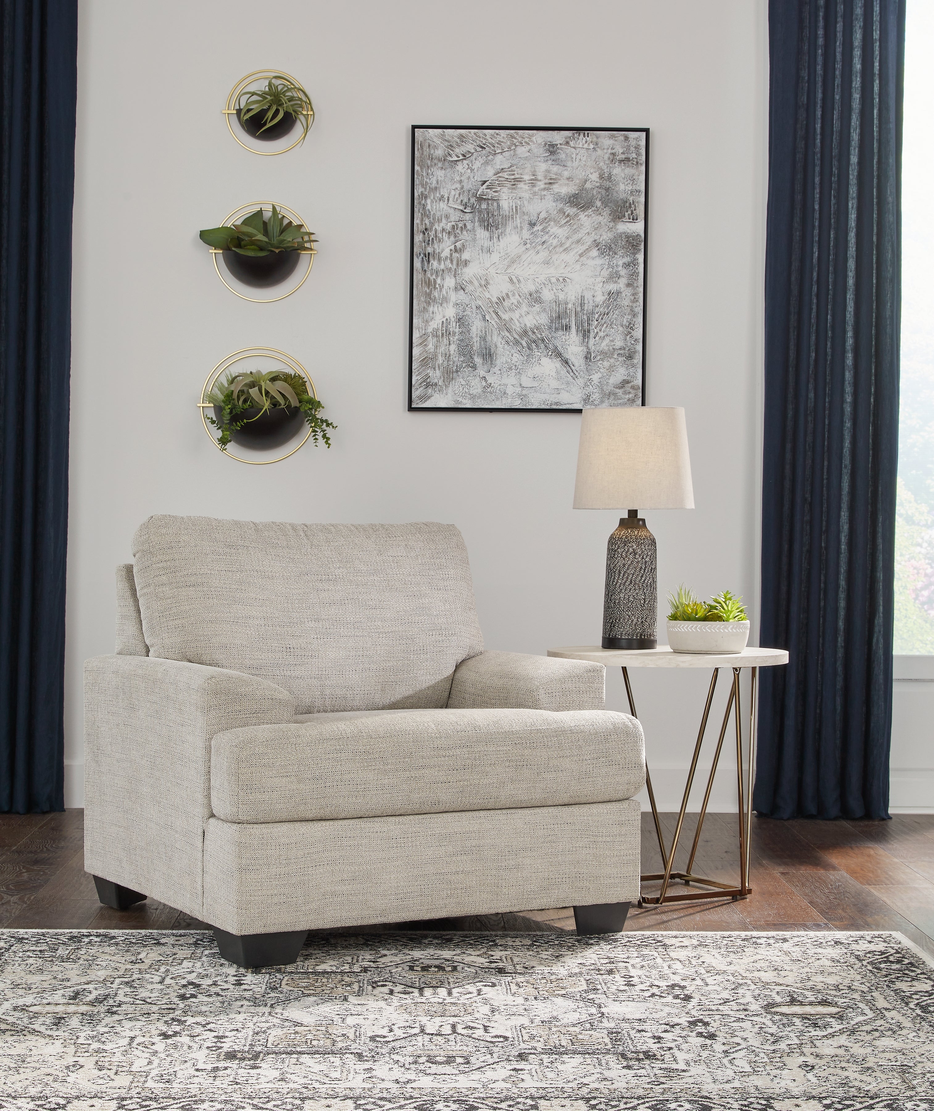 Leasing Furniture - Ashley Furniture - Vayda Living Room - Chair / Pebble - 3310420