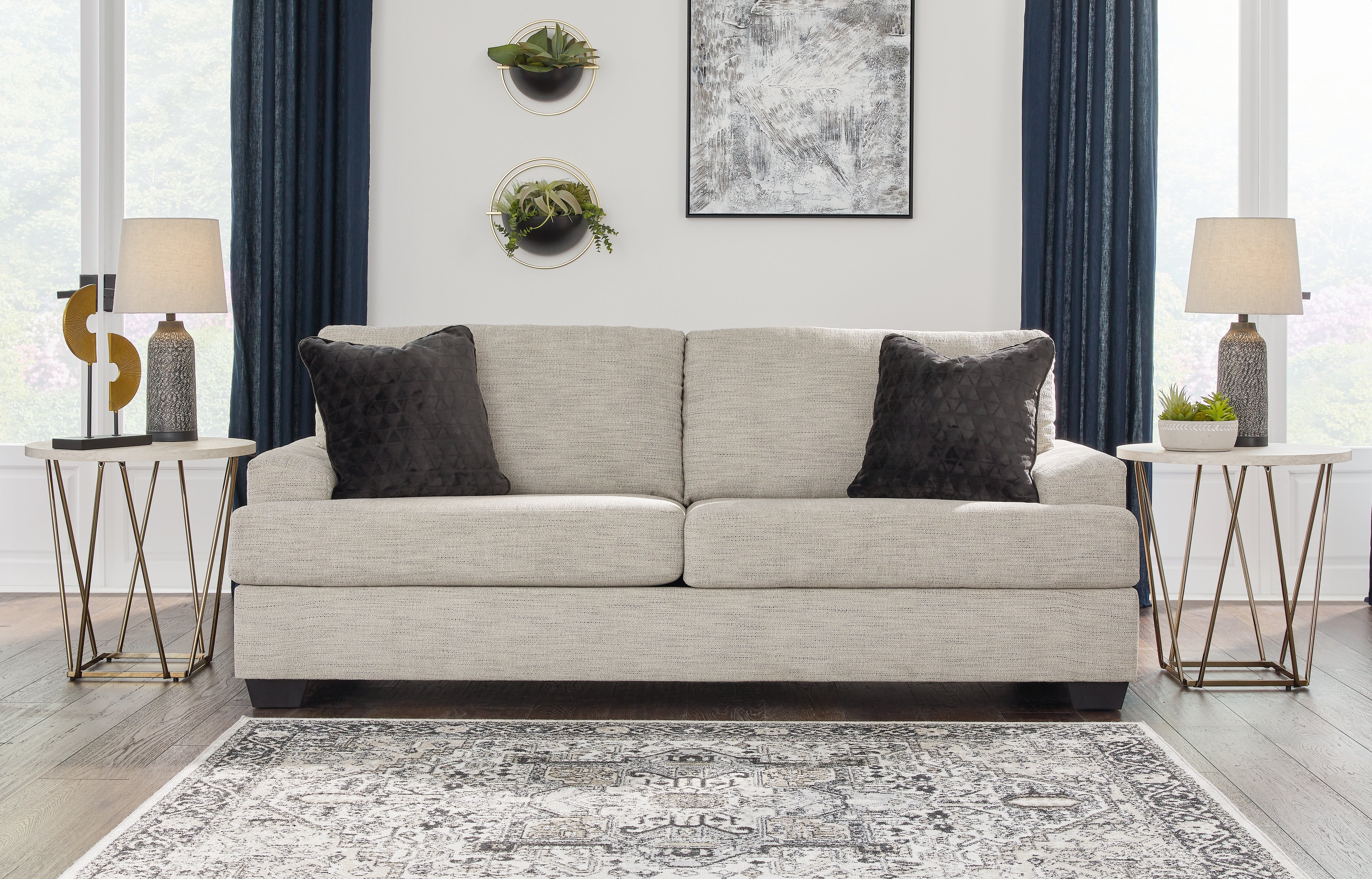 Leasing Furniture - Ashley Furniture - Vayda Living Room - Sofa / Pebble - 3310438
