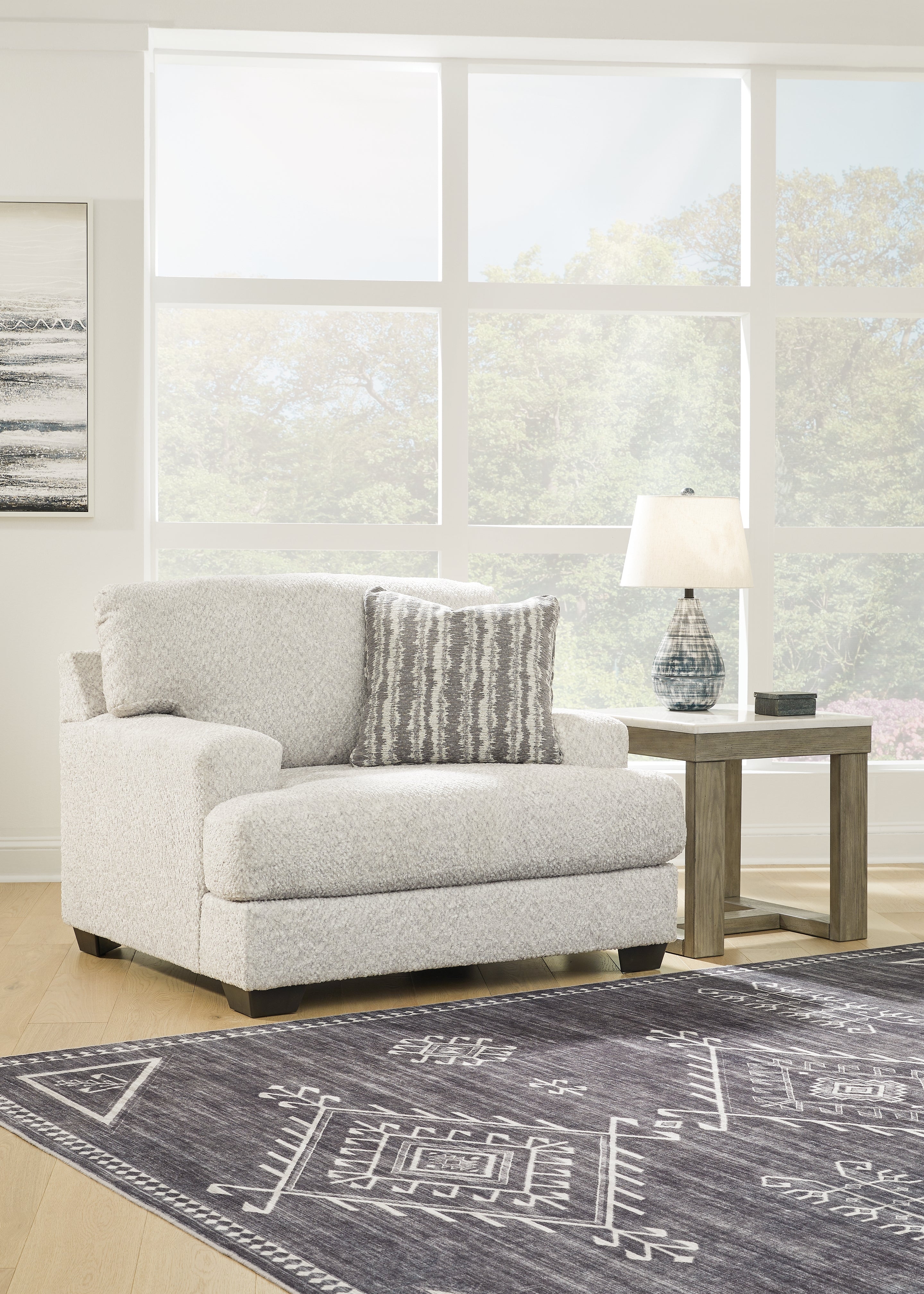 Leasing Furniture - Ashley Furniture - Brebryan Living Room - Chair and a Half / Flannel - 3440123