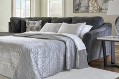 Leasing Furniture - Ashley Furniture - Biddeford Sectional - 2-Piece Sleeper Sectional with Chaise / Shadow - 35504S4
