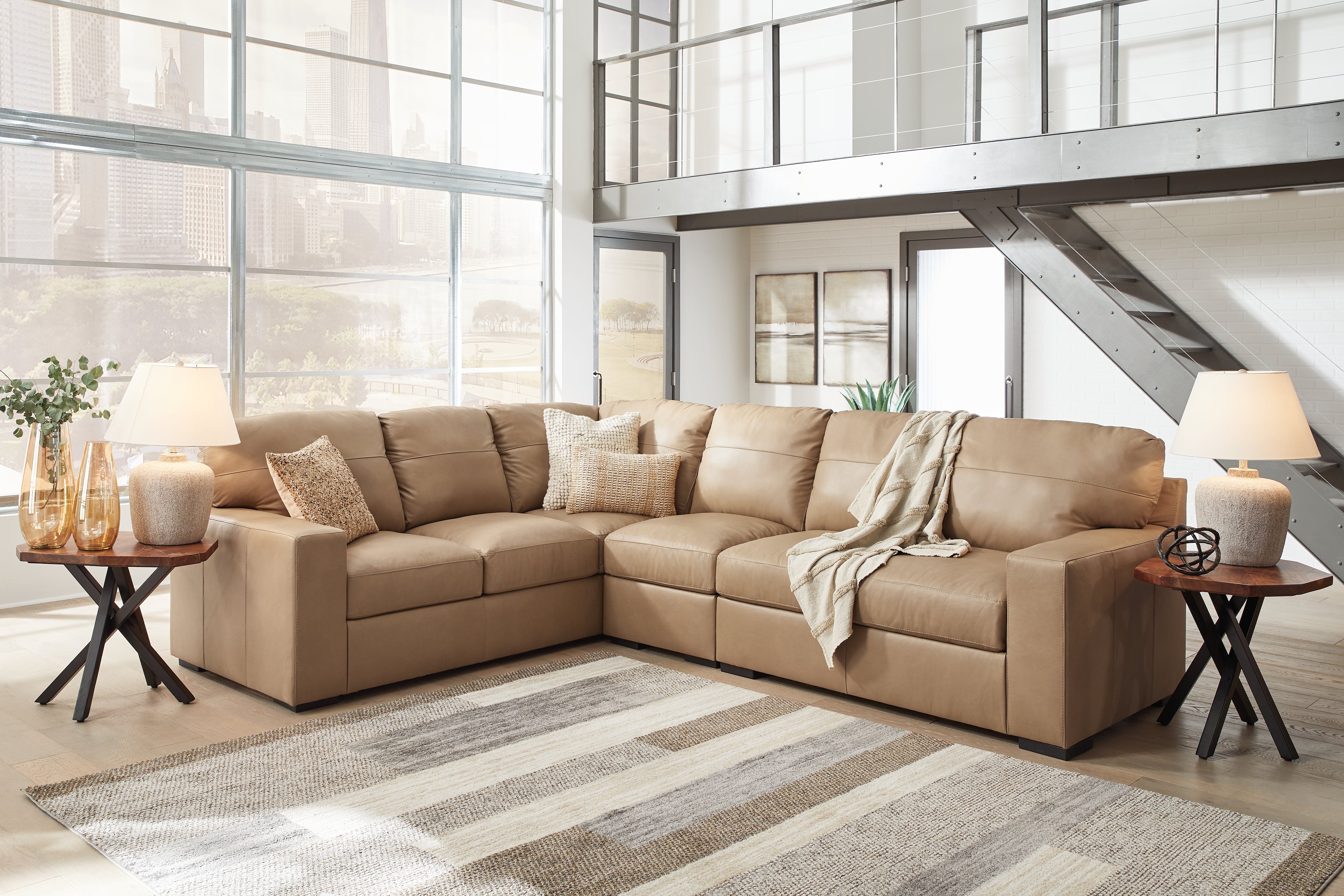 Leasing Furniture - Ashley Furniture - Bandon Sectional - LAF 3-Piece Sectional / Toffee - 38006S3