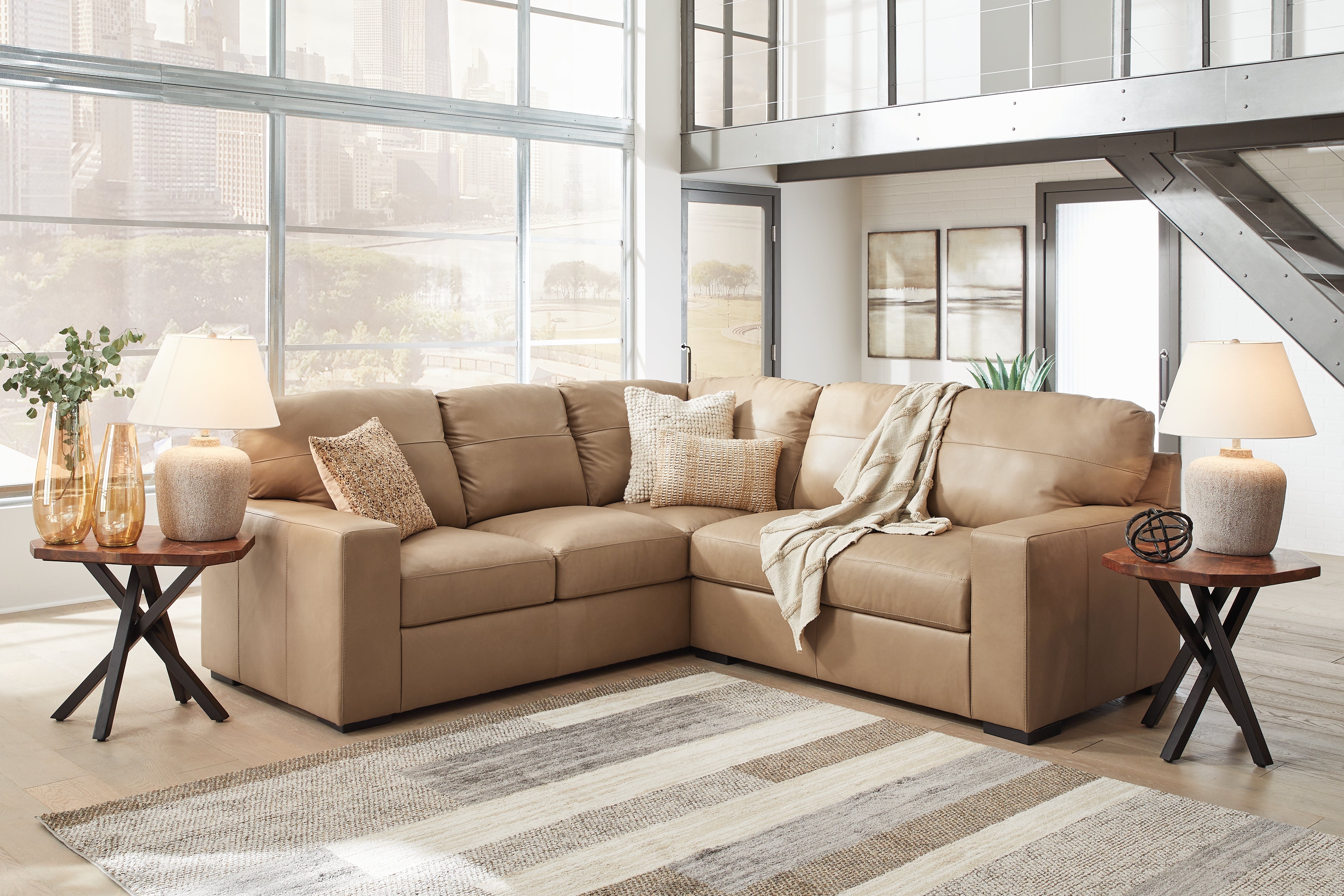 Leasing Furniture - Ashley Furniture - Bandon Sectional - LAF 2-Piece Sectional / Toffee - 38006S1