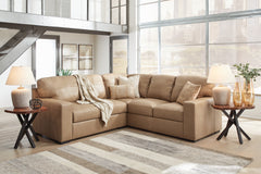 Leasing Furniture - Ashley Furniture - Bandon Sectional - RAF 4-Piece Sectional / Toffee - 38006S6