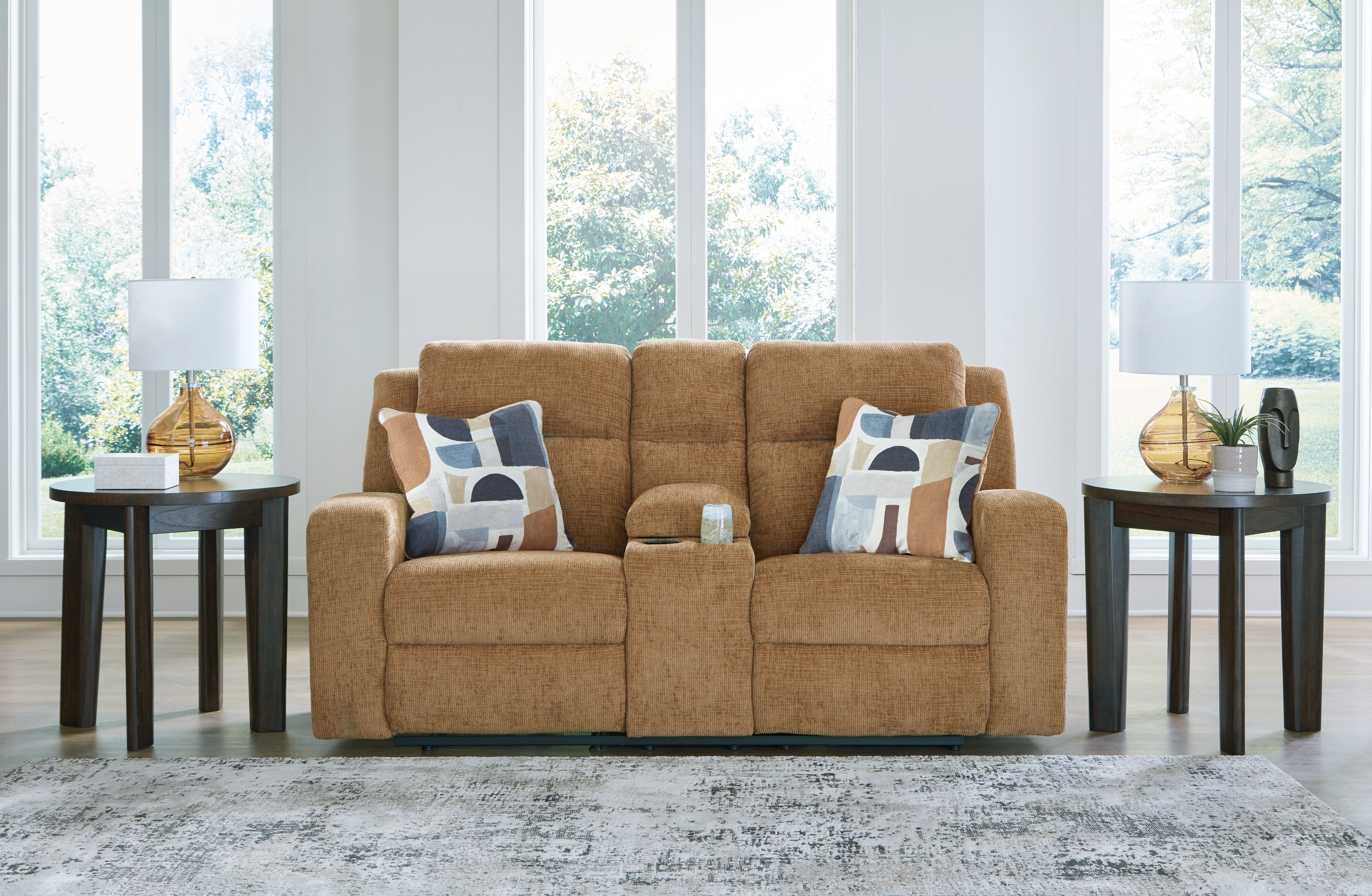 Leasing Furniture - Ashley Furniture - Kanlow Living Room - Rocker Recliner / Honey - 3860525