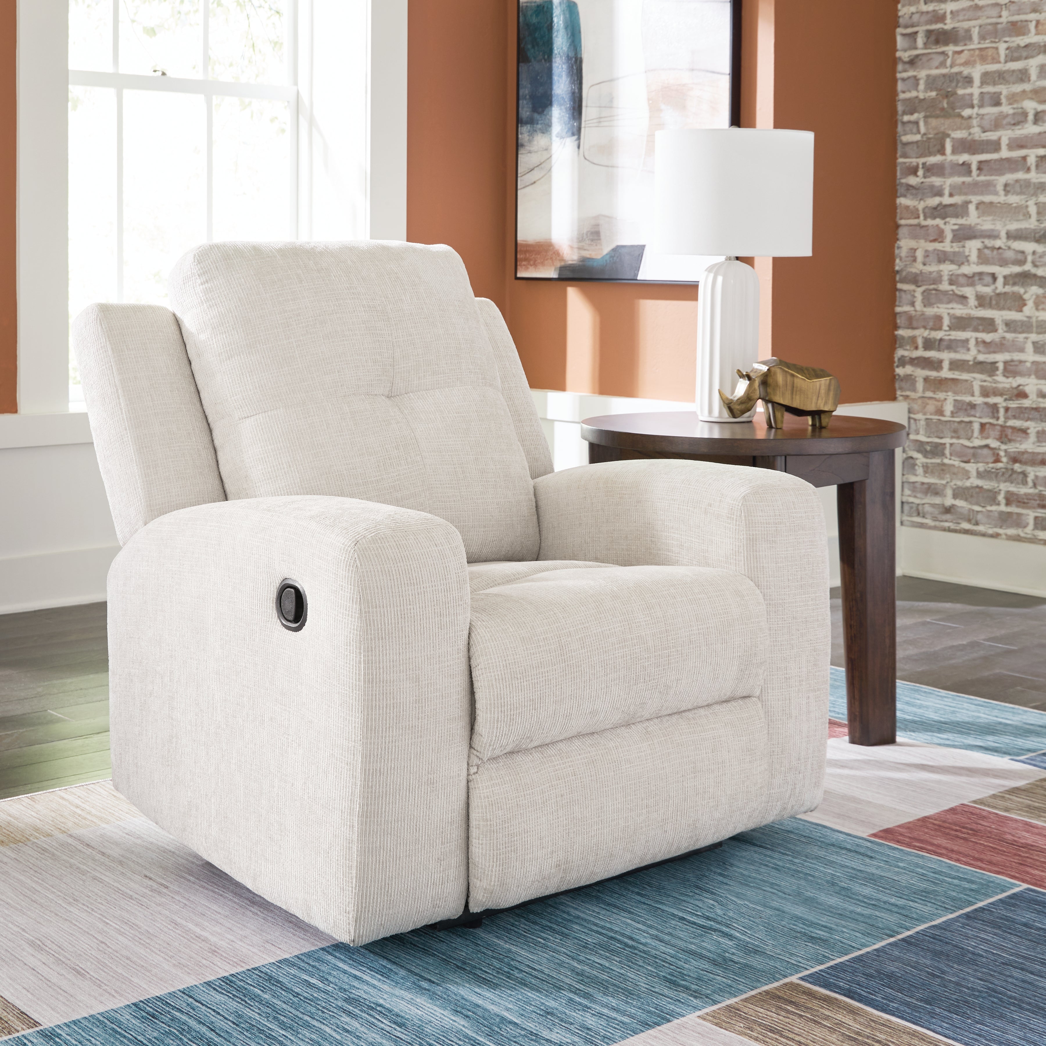 Leasing Furniture - Ashley Furniture - Danum Living Room - Zero Wall Recliner / Stone - 3880529