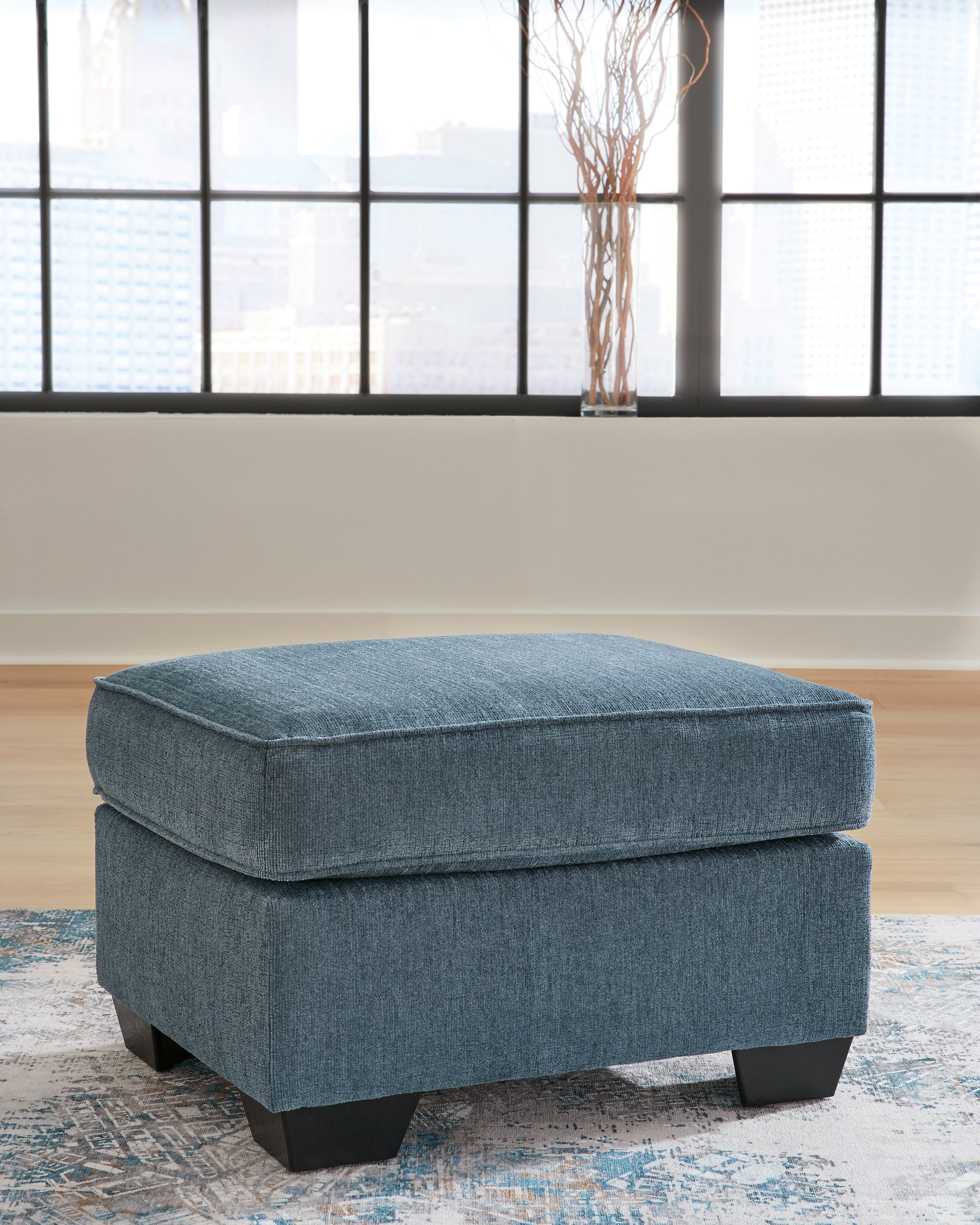 Leasing Furniture - Ashley Furniture - Cashton Living Room - Ottoman / Blue - 4060514