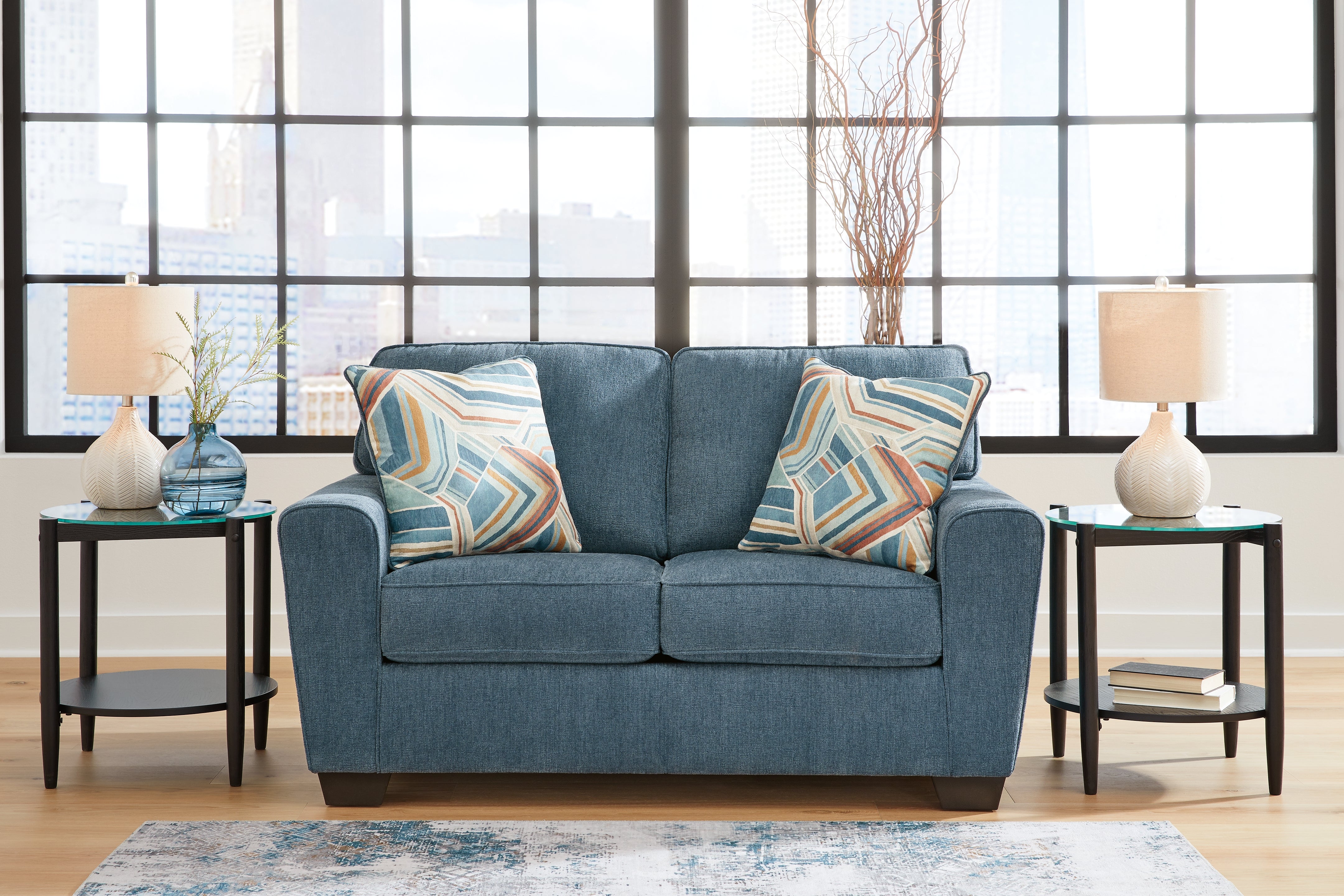 Leasing Furniture - Ashley Furniture - Cashton Living Room - Loveseat / Blue - 4060535
