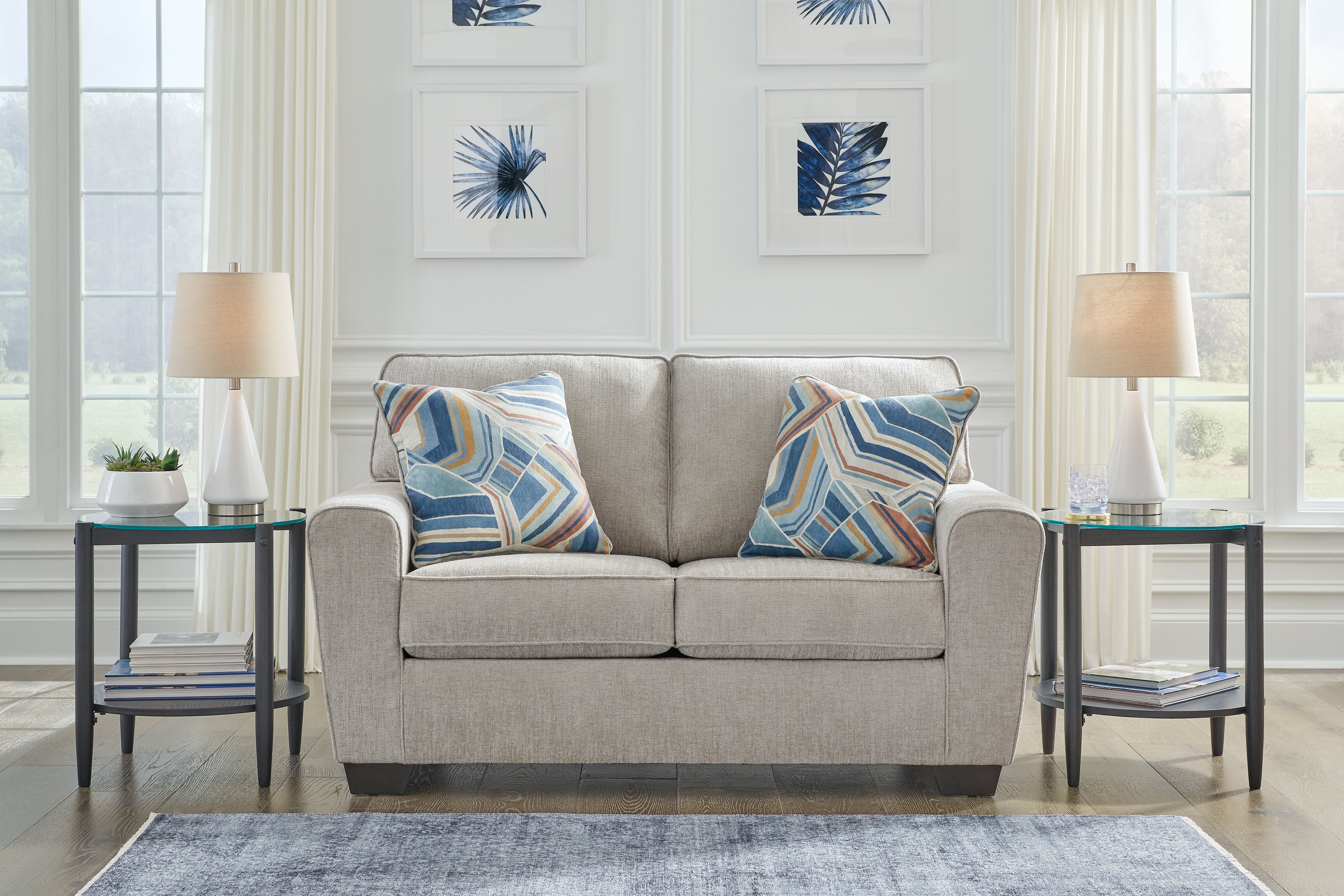 Leasing Furniture - Ashley Furniture - Cashton Living Room - Loveseat / Ice - 4060635