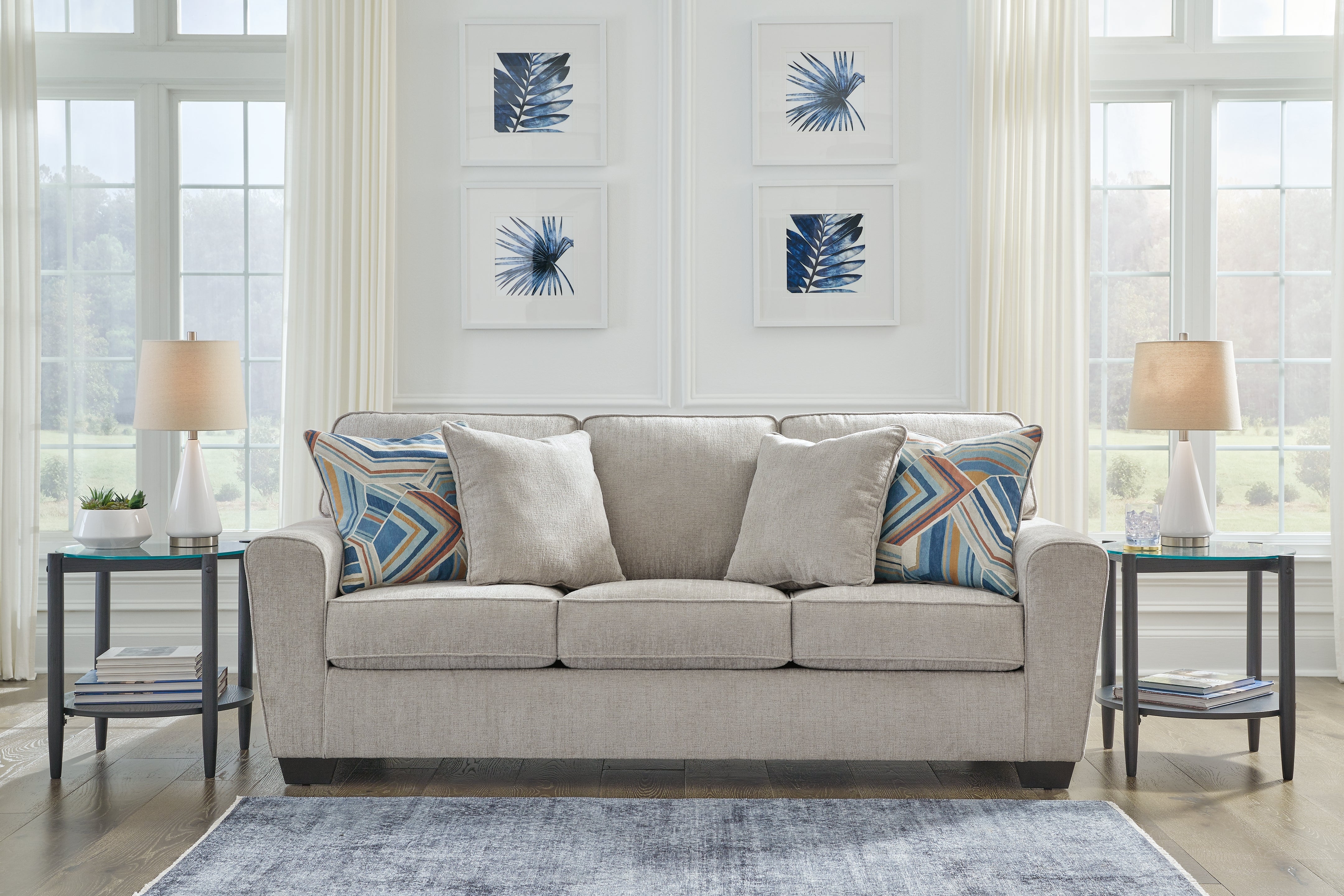 Leasing Furniture - Ashley Furniture - Cashton Living Room - Sofa / Ice - 4060638